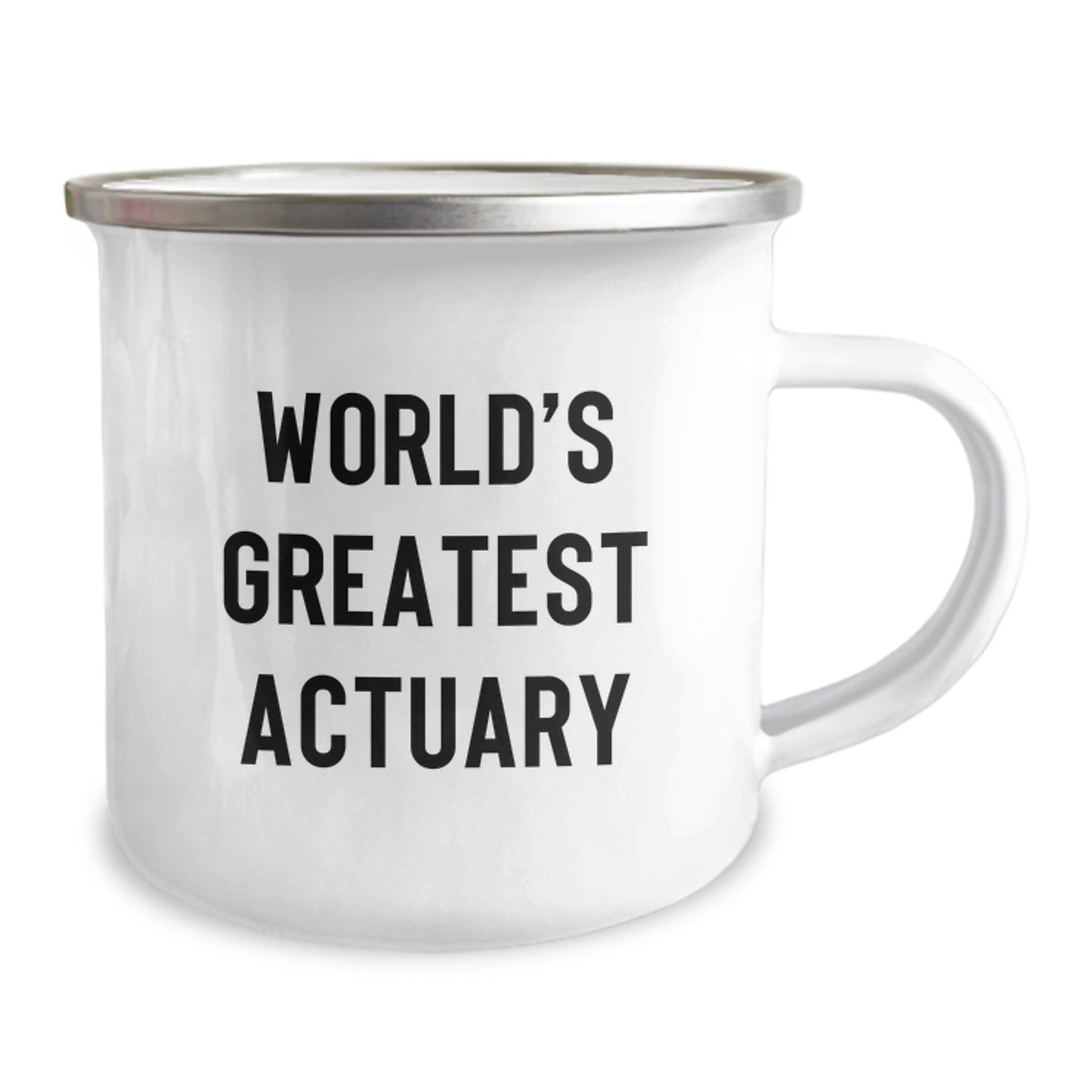Funny Actuary Gifts from Friends Men for Christmas Unique Presents World's Greatest Actuary Stainless Steel Camping Mugs - Image 2