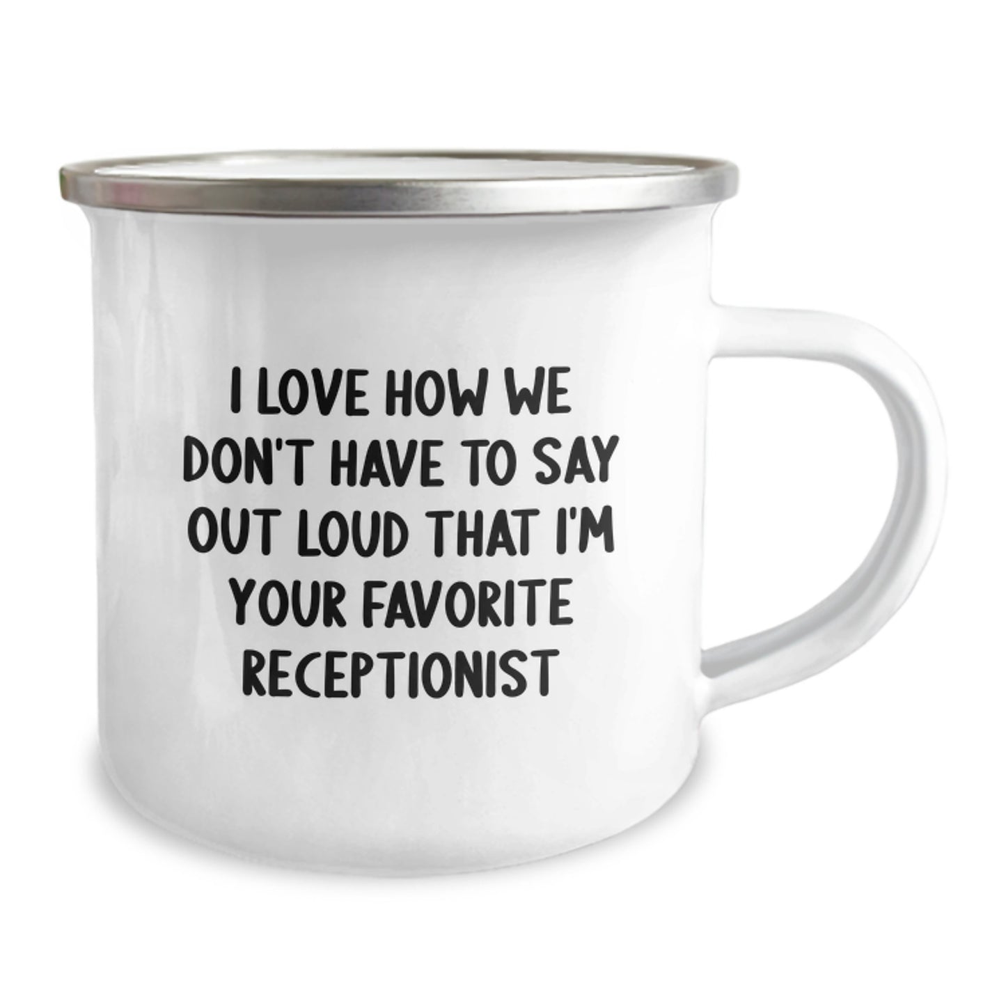 Funny Receptionist Gifts from Friends, Unique Christmas Unique Gifts for Receptionist, Camping Mug - Image 2