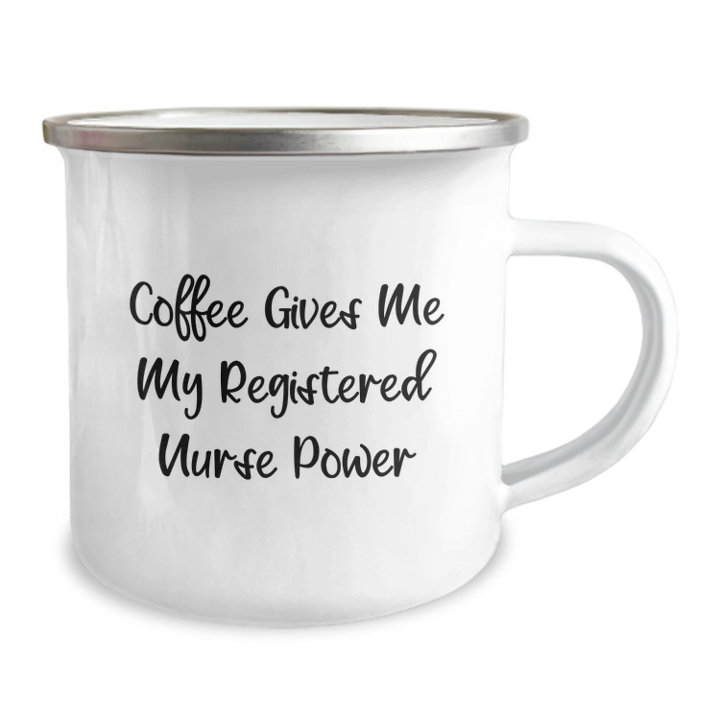 Funny Birthday Unique Gifts for Registered Nurse Men, Unique Registered Nurse Camping Mug, Coffee Gives Me My Registered Nurse Power - Gifts from Family - Image 2