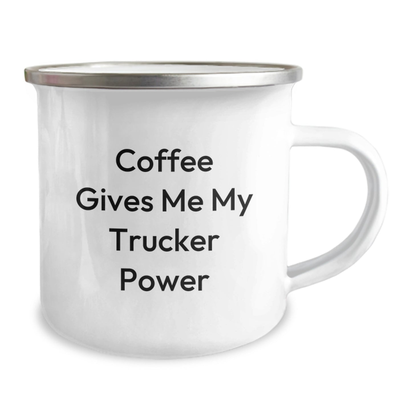 Funny Trucker Gifts from Friends, Unique Camping Mug for Trucker Lovers, Coffee Gives Me My Trucker Power, Graduation Unique Gifts - Image 2