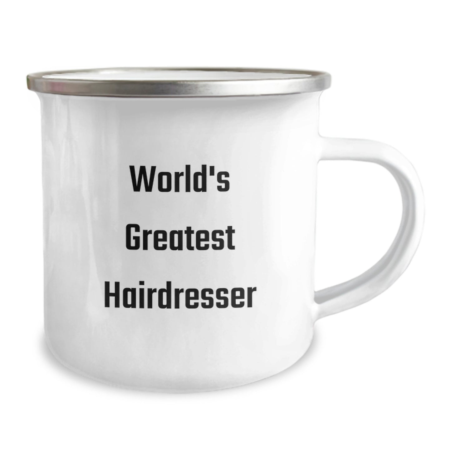 Funny World's Greatest Hairdresser Gifts for Hairdresser Friends and Family - Camping Mug - Image 2