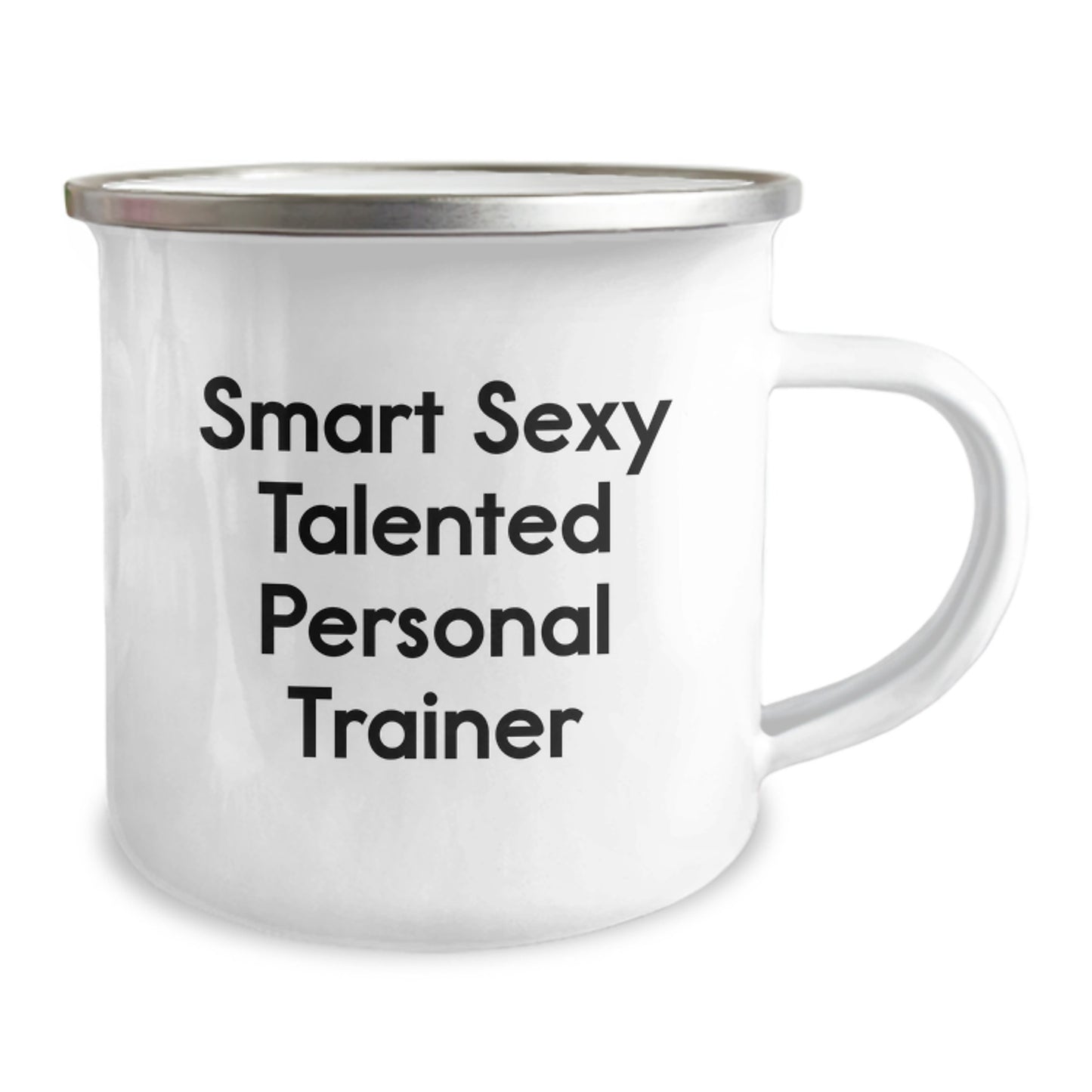 Personal Trainer Graduation Unique Gifts from Friends Men Stainless Steel Camping Mugs with Funny Quote - Smart Sexy Talented - Image 2