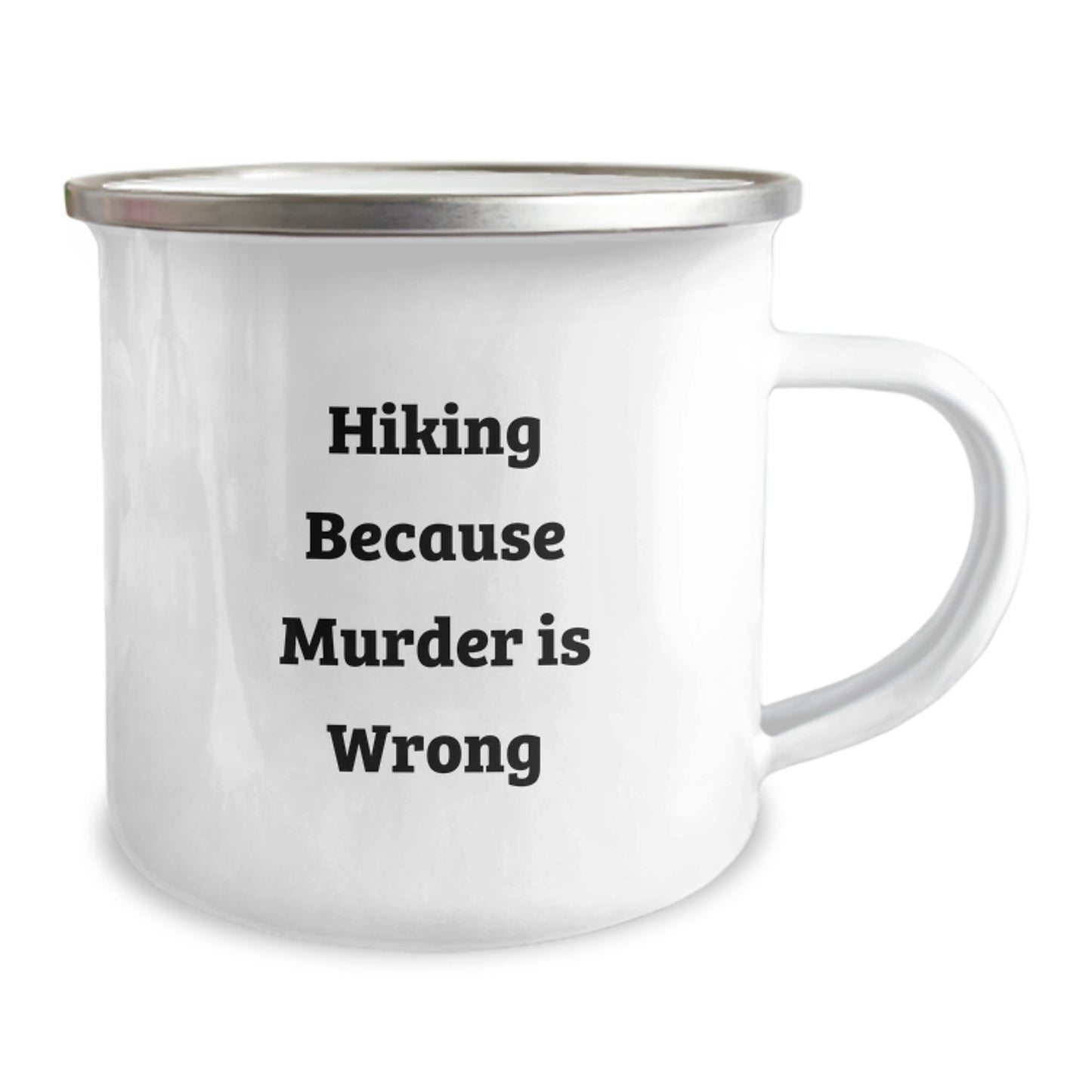 Funny Hiking Gifts for Men - Hiking Because Murder Is Wrong Christmas Unique Gifts from Friends - Image 2