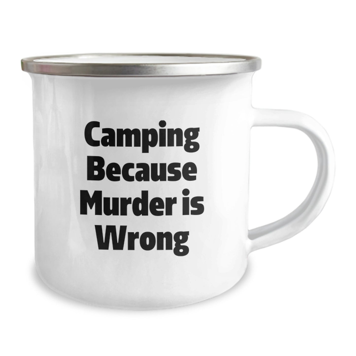 Camping Humor Funny Gifts for Camping Lovers, Christmas Unique Presents for Men Women Friends Family, Enamel Finish Stainless Steel Mug - Image 2