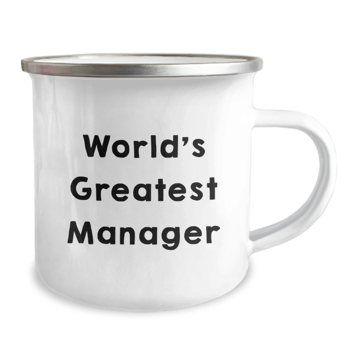 World's Greatest Manager Funny Quote Camping Mug for Dad, Unique Gifts from Men to Coworkers on Father's Day, Great Manager Gifts - Image 2