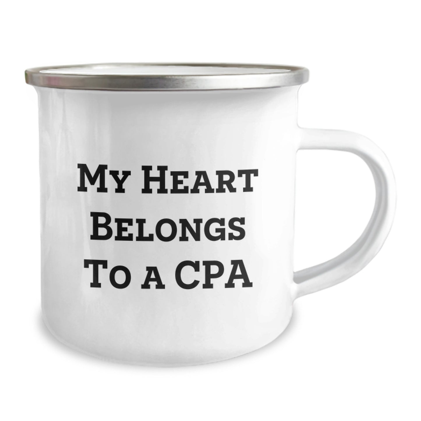 Funny CPA Gifts, My Heart Belongs To A Cpa, Camping Mug For Graduation, Unique CPA Gifts from Family - Image 2