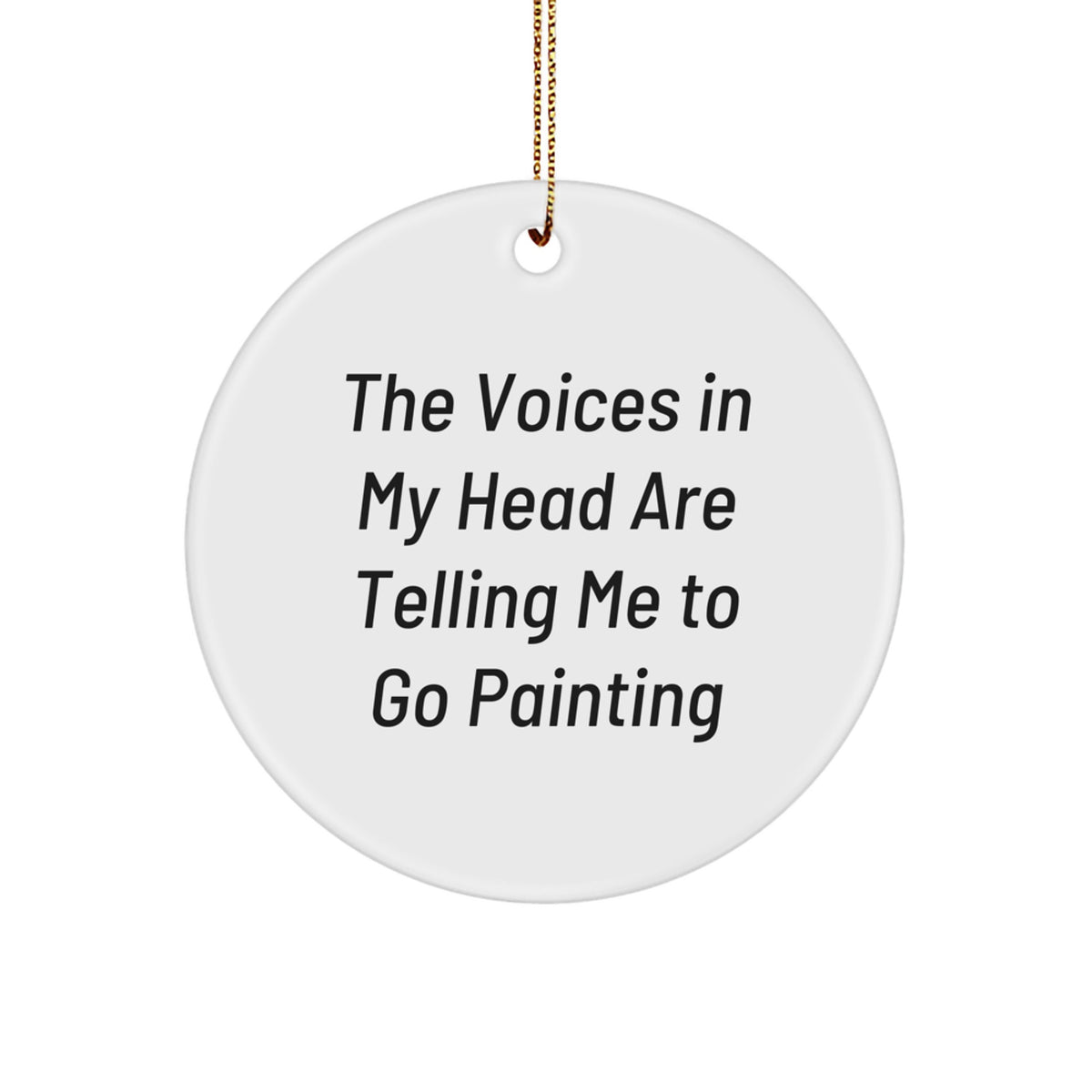 Painting Christmas Ornament for Family Treasure Gift – Voices in My Head - Image 1
