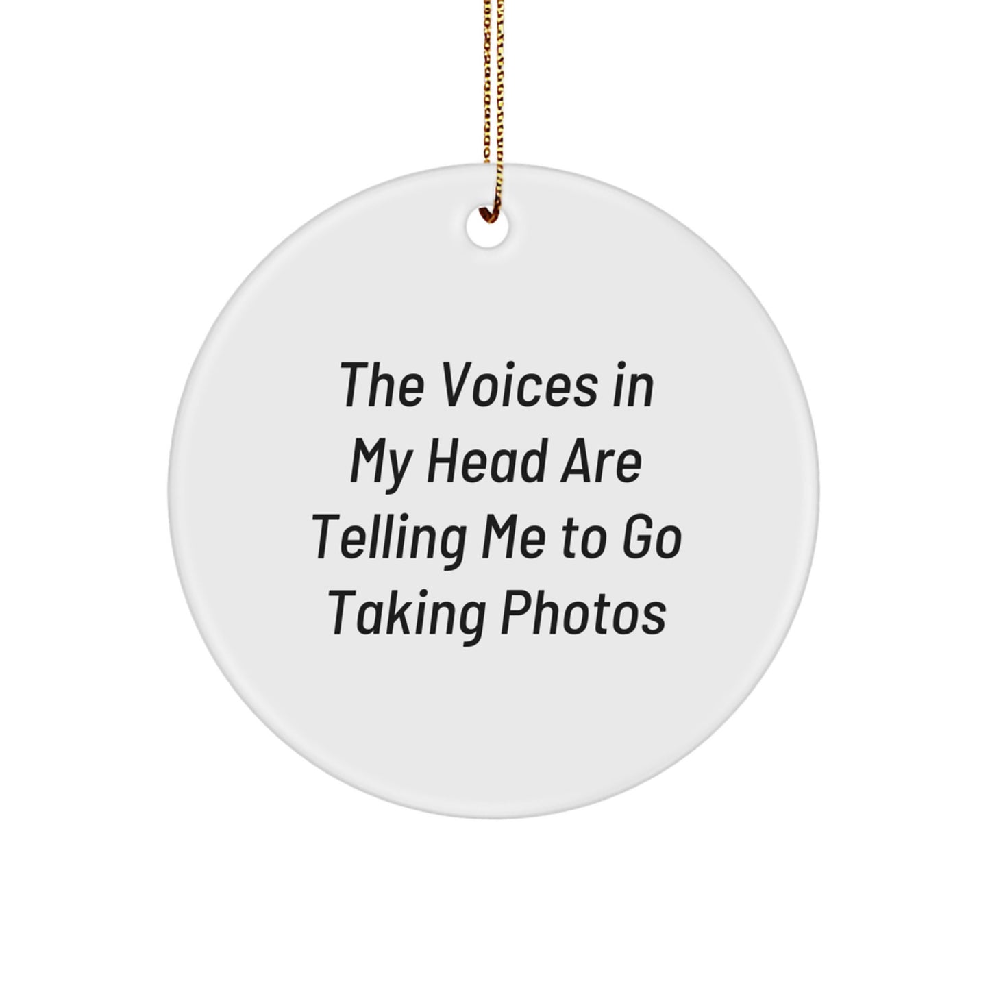 Funny Taking Photos Circle Ornament Gifts for Him from Friends, Unique Christmas Memorable Presents for Men with Inspirational Quote, Perfect for Taking Photos Enthusiasts - Image 1
