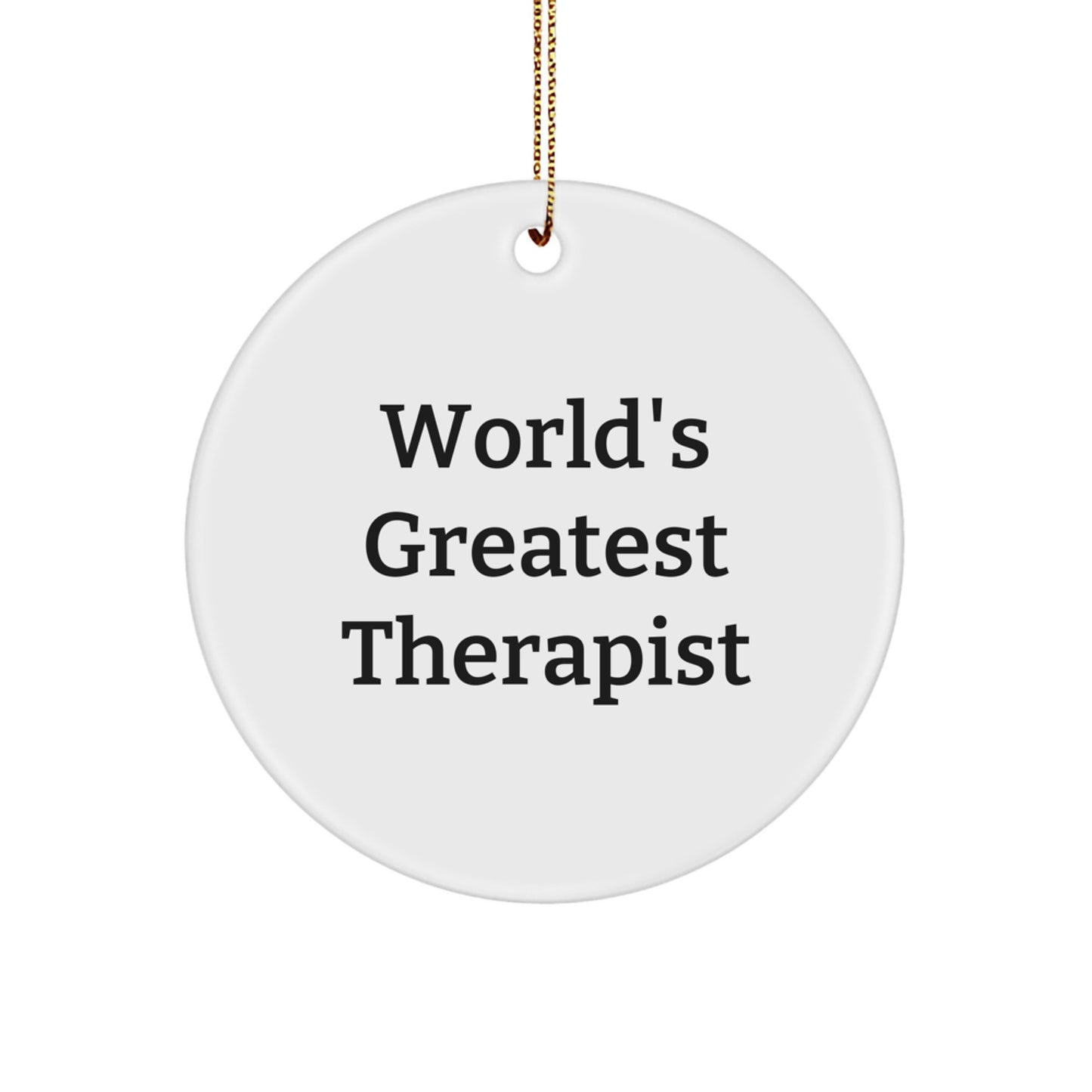 Funny Therapist Gifts from Family, World's Greatest Therapist Christmas Unique Gifts for Therapist Coworkers - Image 1