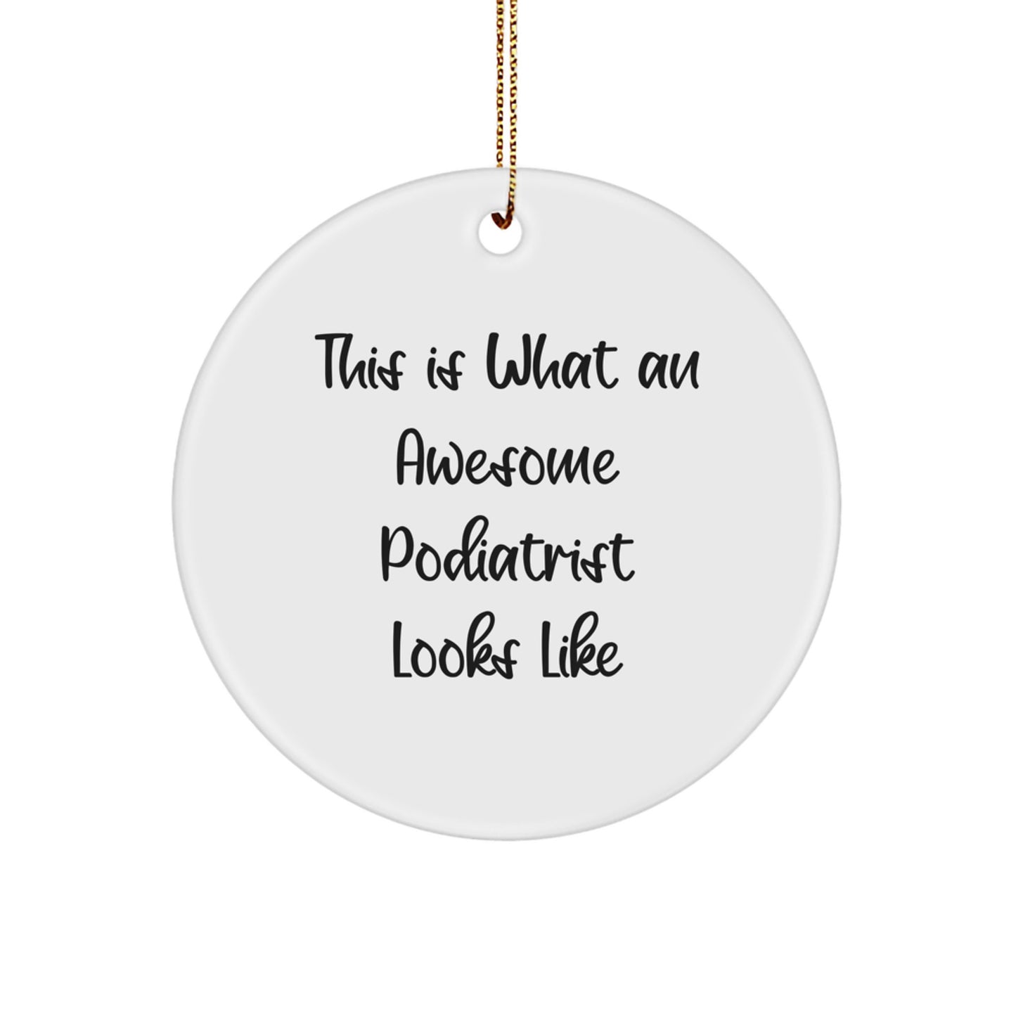 Funny Podiatrist Gifts for Men from Friends during Christmas Unique Circle Ornament - Image 1