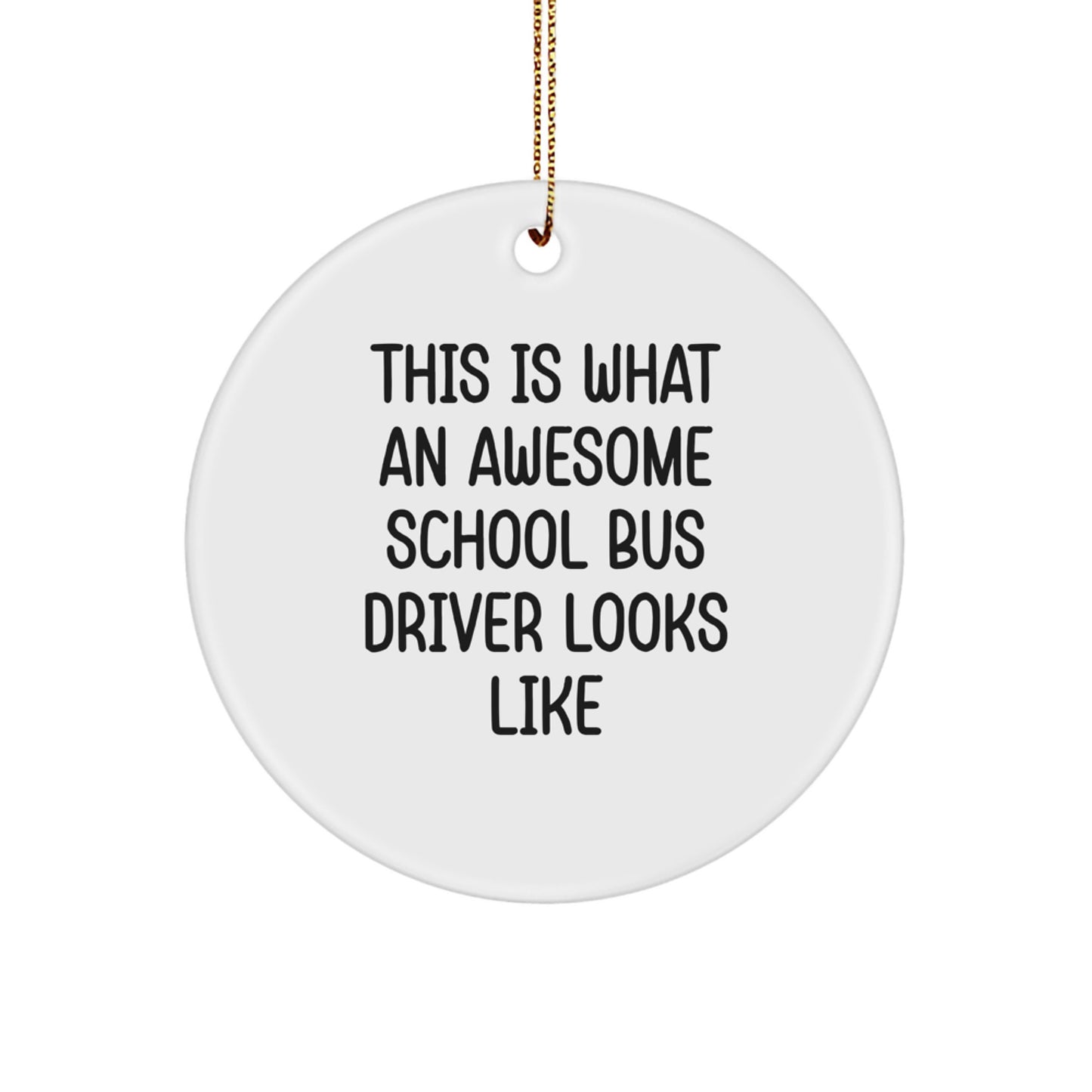 Funny School Bus Driver Gifts for Men - 'This Is What An Awesome School Bus Driver Looks Like' Christmas Unique Gifts from Friends to Family - Image 1