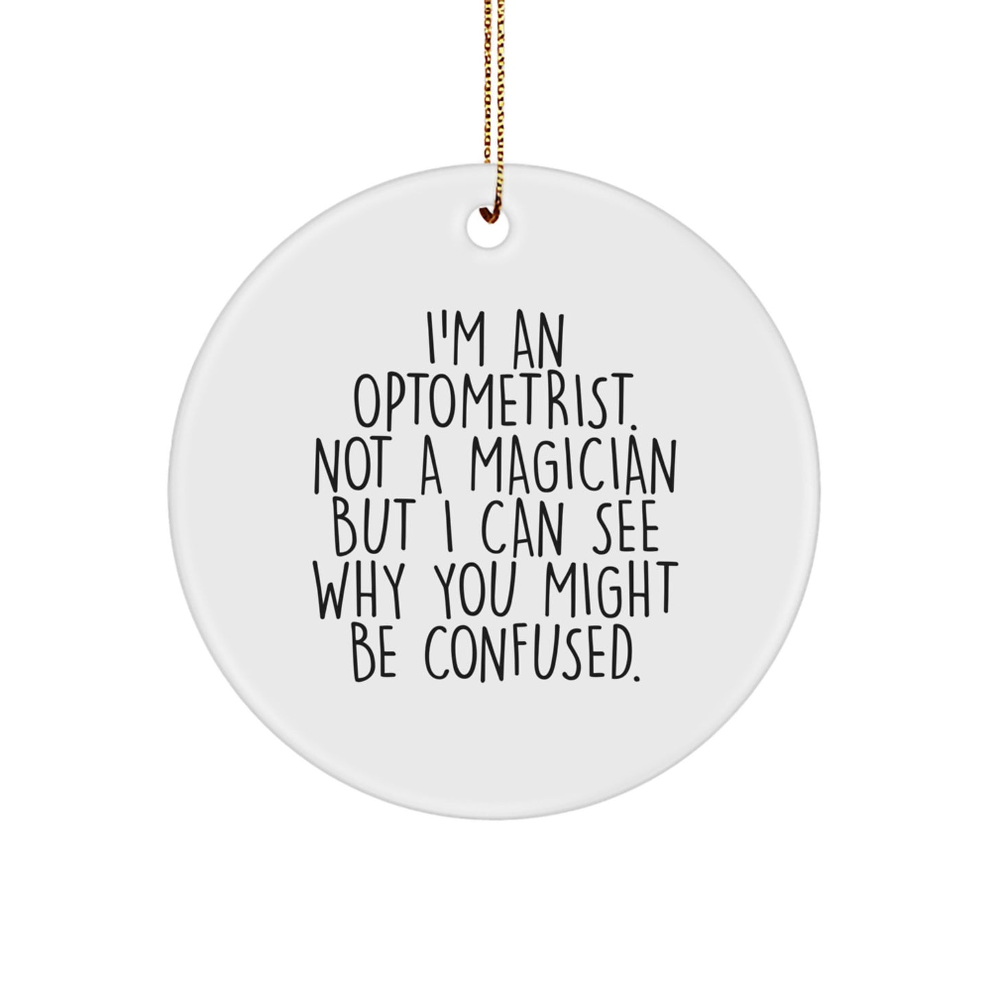 Funny Optometrist Gifts for Men from Friends, Optometrist Circle Ornament, Merry Christmas Unique Gifts - Image 1