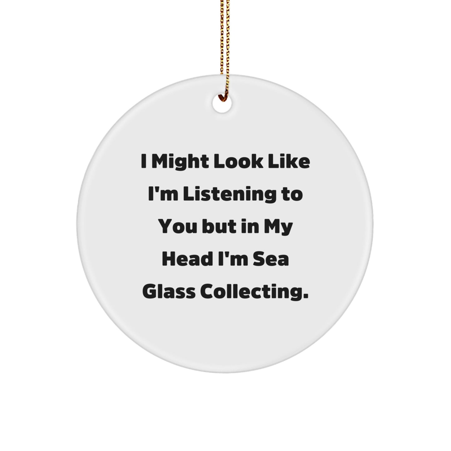 Funny Sea Glass Collecting Ornaments Gifts from Friends or Family for Christmas Unique Decorations - Image 1