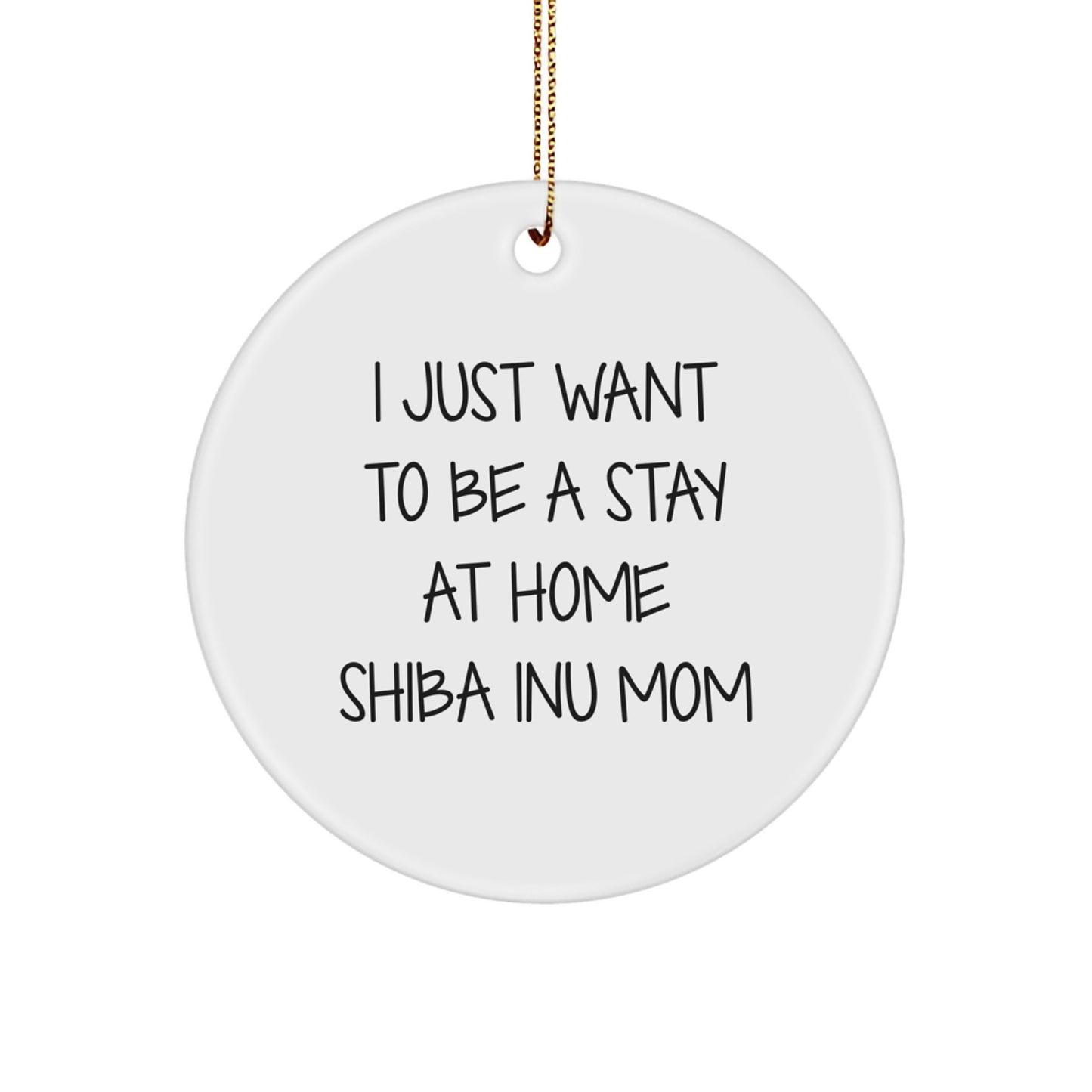 Funny Shiba Inu Dog Circle Ornaments Gifts from Family for Shiba Inu Mom at Christmas - Image 1