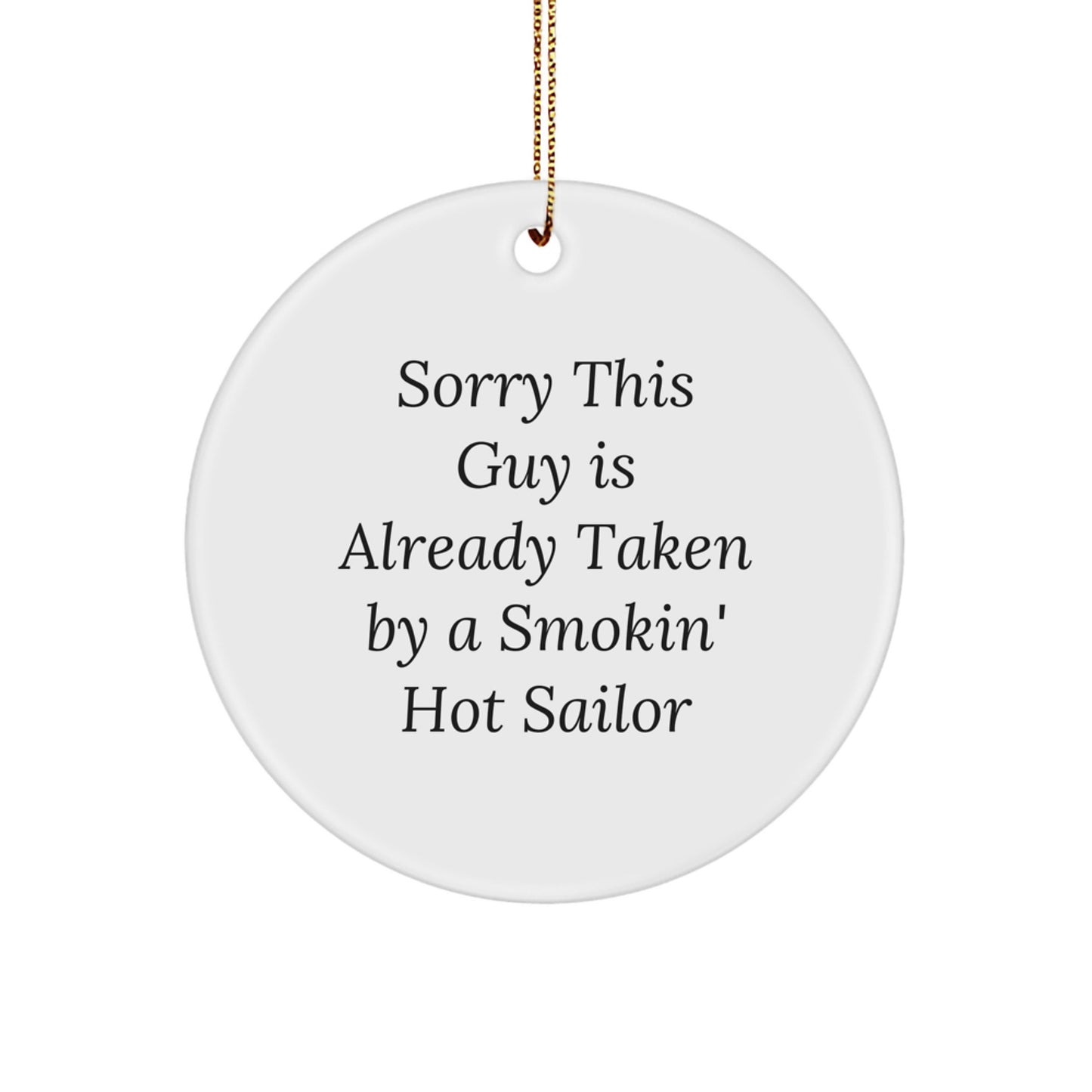 Funny Sailor Gifts for Him Circle Ornament Christmas Unique Decorations Gifts from Friends - Image 1