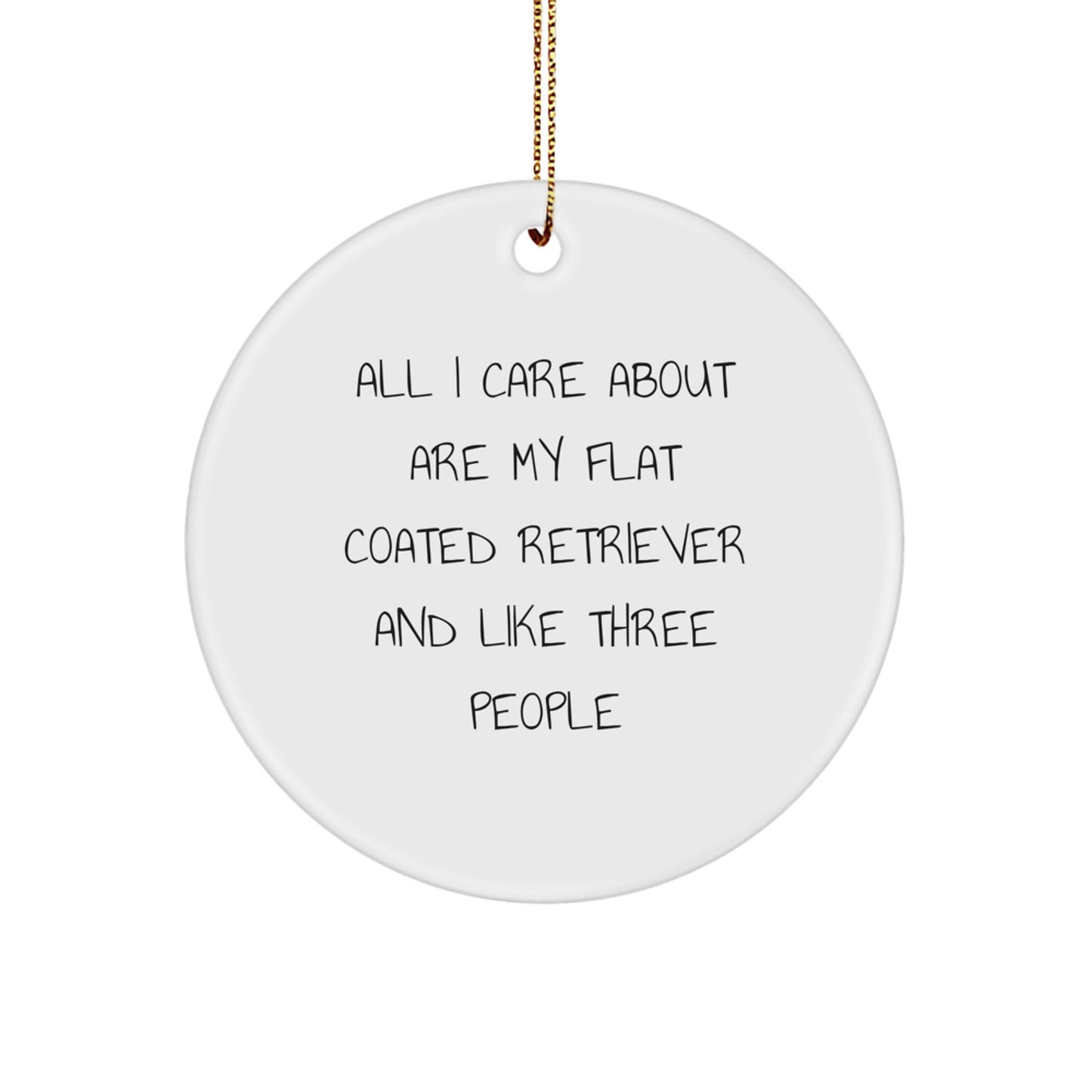 Flat Coated Retriever Dog Lover Gifts from Friends, Circle Ornament Funny Quote, Christmas Unique Gifts for Men, Women, Family - Image 1
