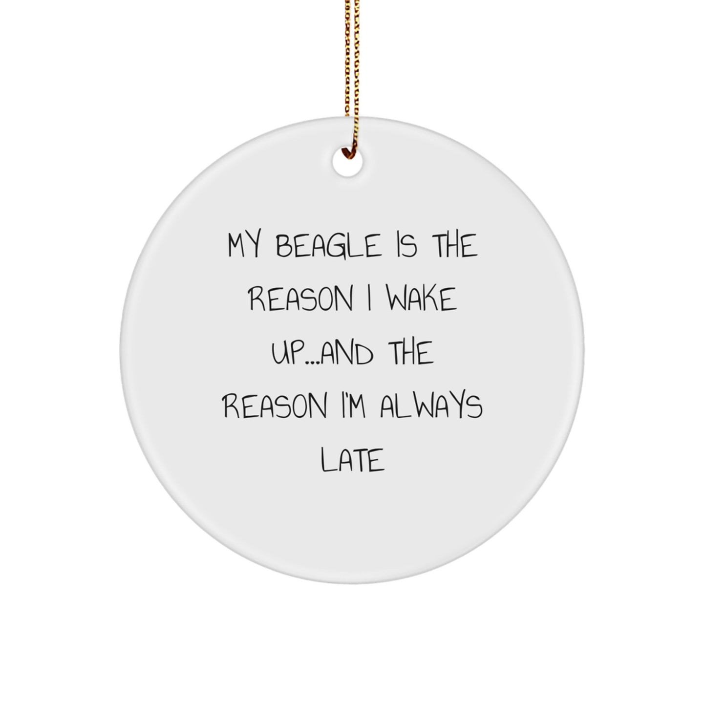 Funny Beagle Dog Lover Gifts from Men, Women, or Friends for Christmas Unique Ornament for Home Decor - Image 1
