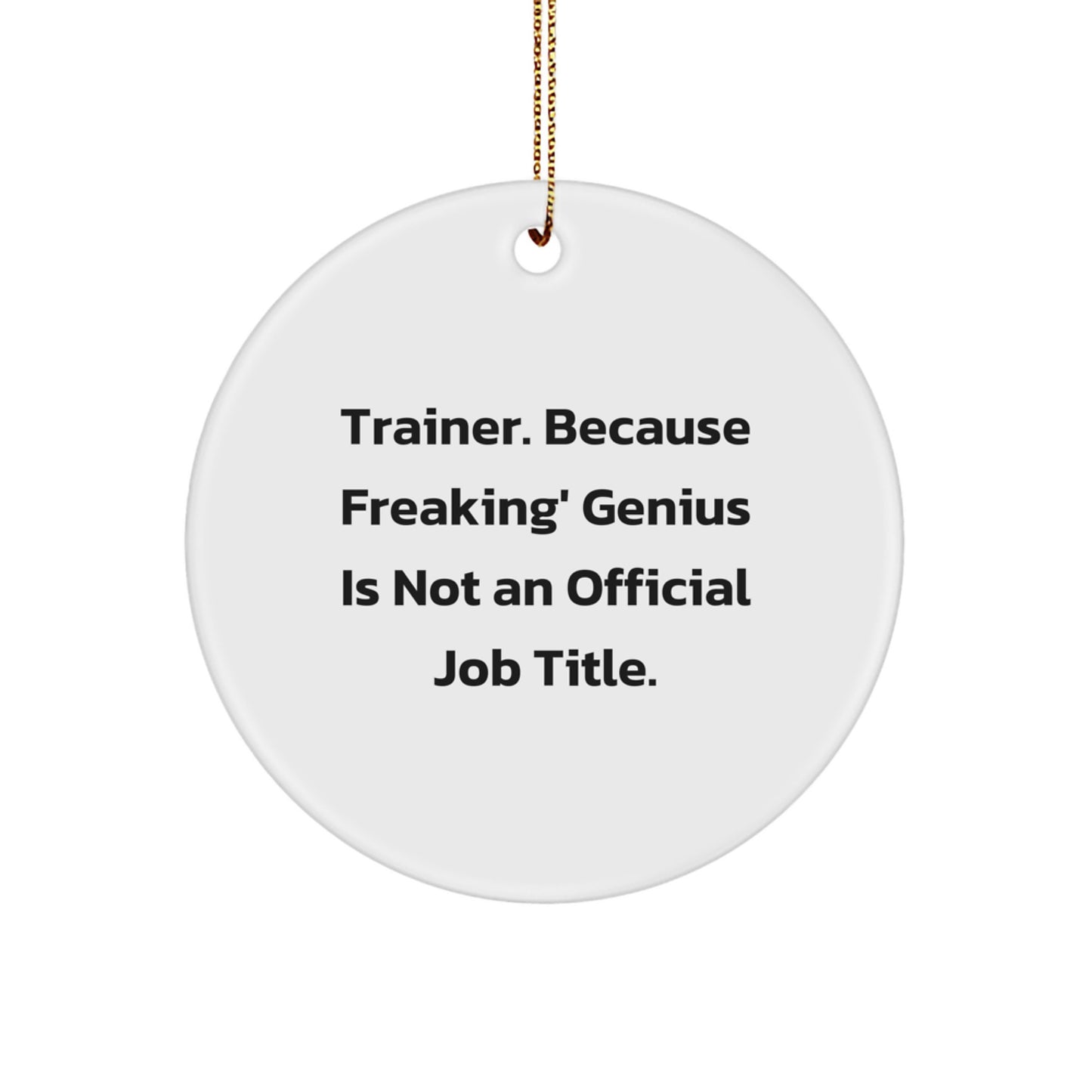 Funny Trainer Gifts from Friends Christmas Circle Ornament - Image 1