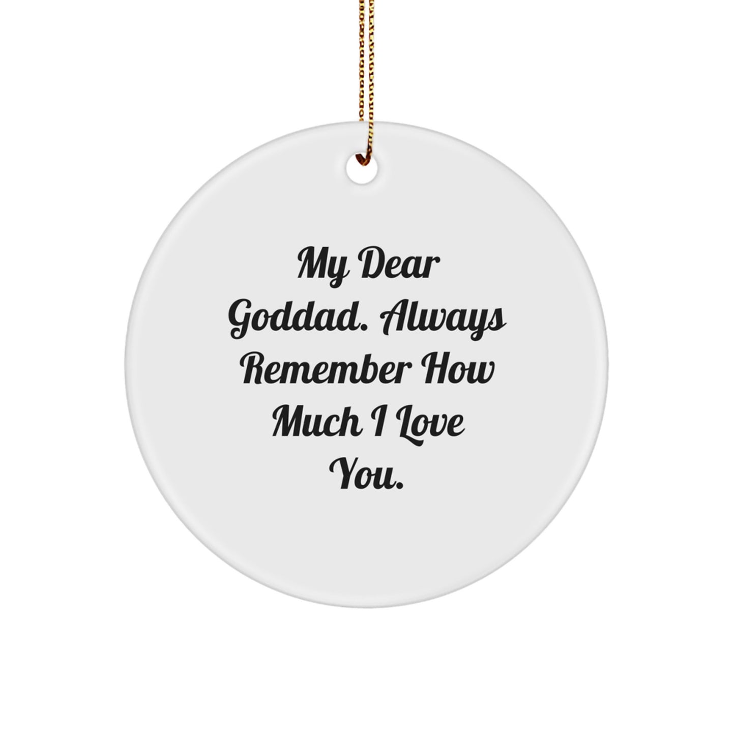 Funny Goddad Circle Ornament Gifts from Men for Christmas Unique Presents - Image 1