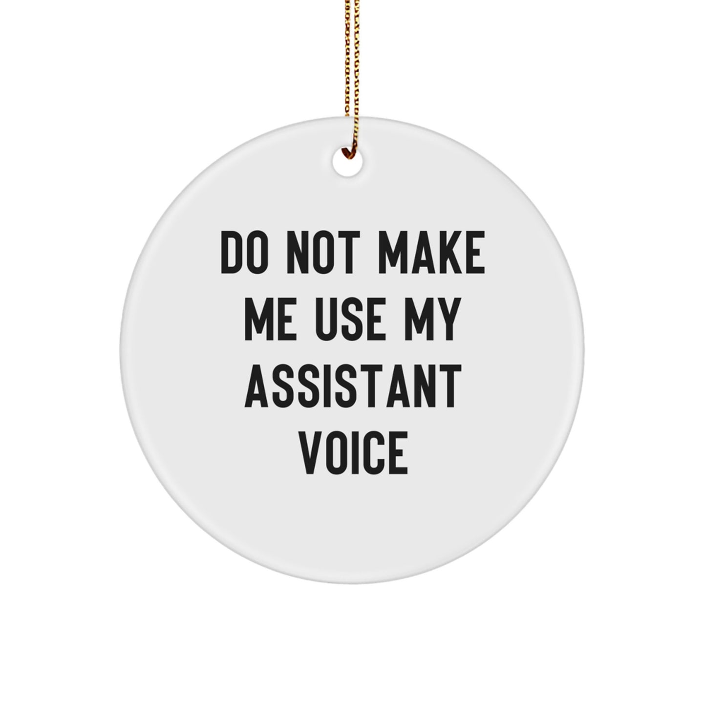 Funny Assistant Christmas Unique Gifts from Friends for Assistant Circle Ornament - Image 1