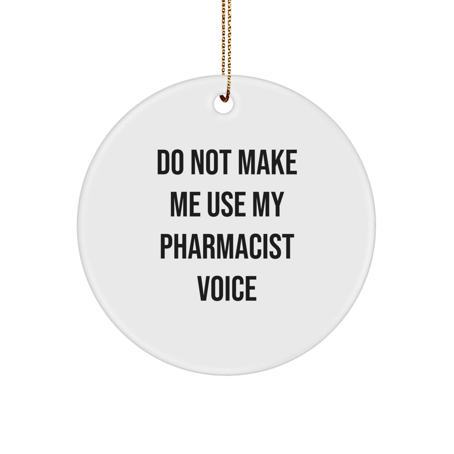 Funny Pharmacist Gifts from Friends Christmas Circle Ornament for Women Pharmacist Friends - Image 1