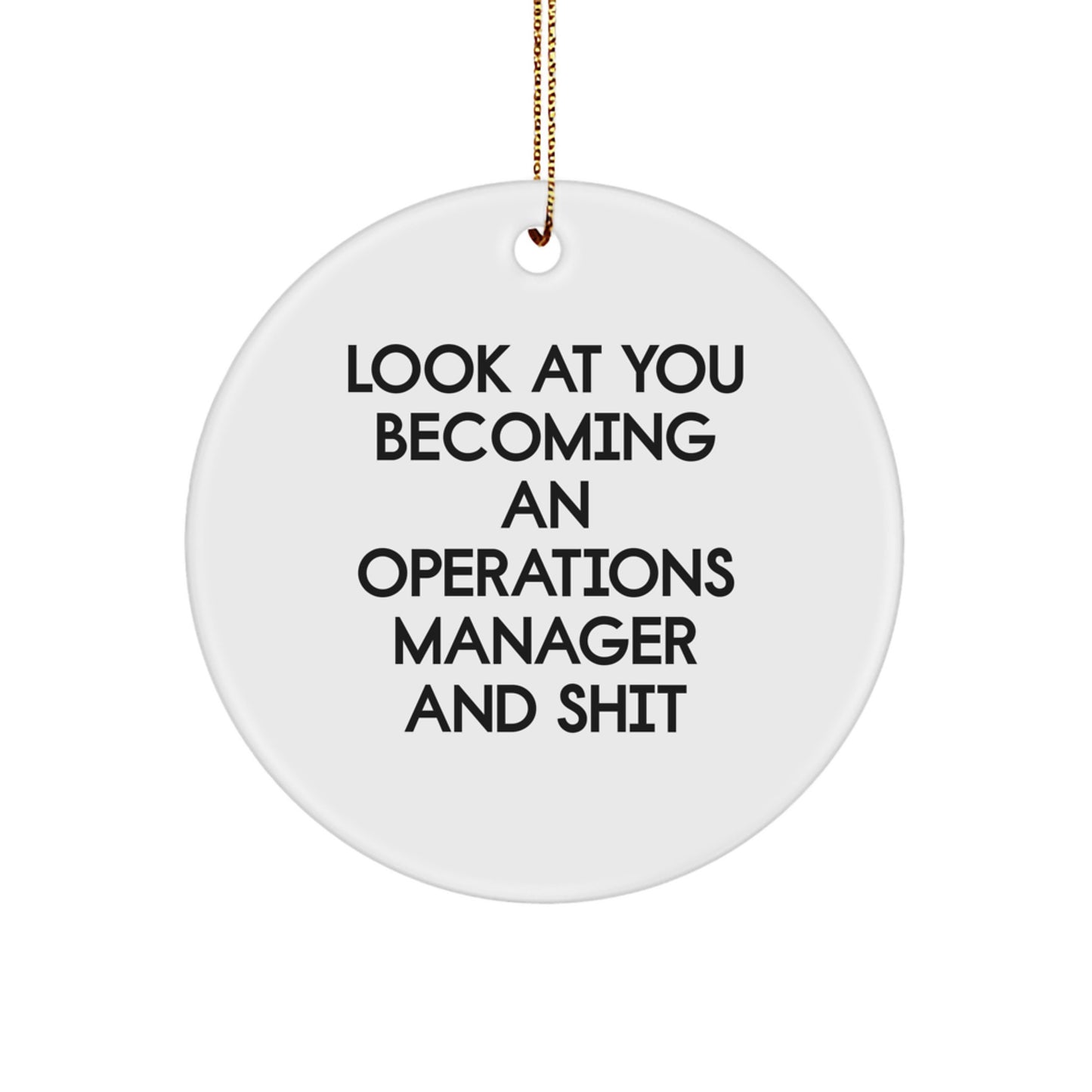 Funny Operations Manager Christmas Circle Ornament, Gifts for Men, Unique Office Decor, Operations Manager Desk Accessories, Personalized Operations Manager Gifts from Friends, Coworkers, Family - Image 1