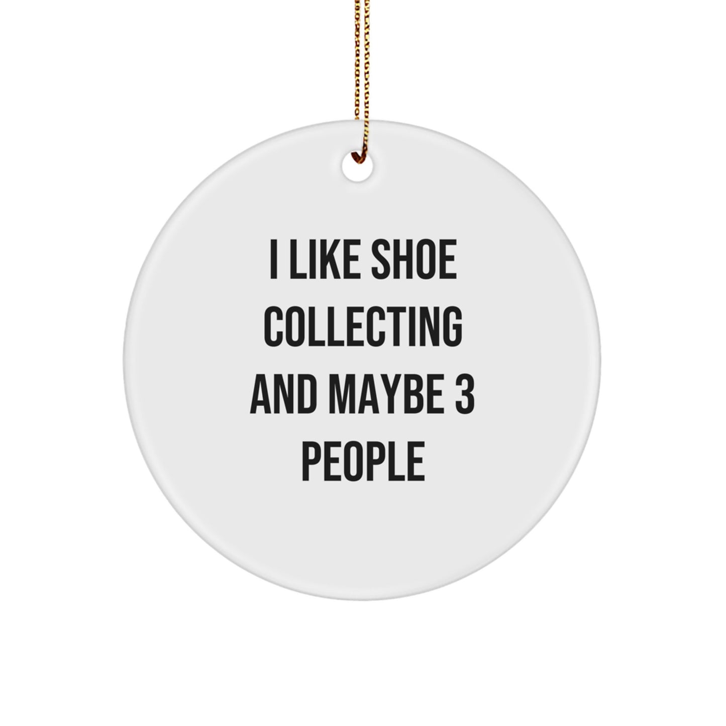Shoe Collecting Keepsake White Christmas Ornament for Him Gift - Image 1