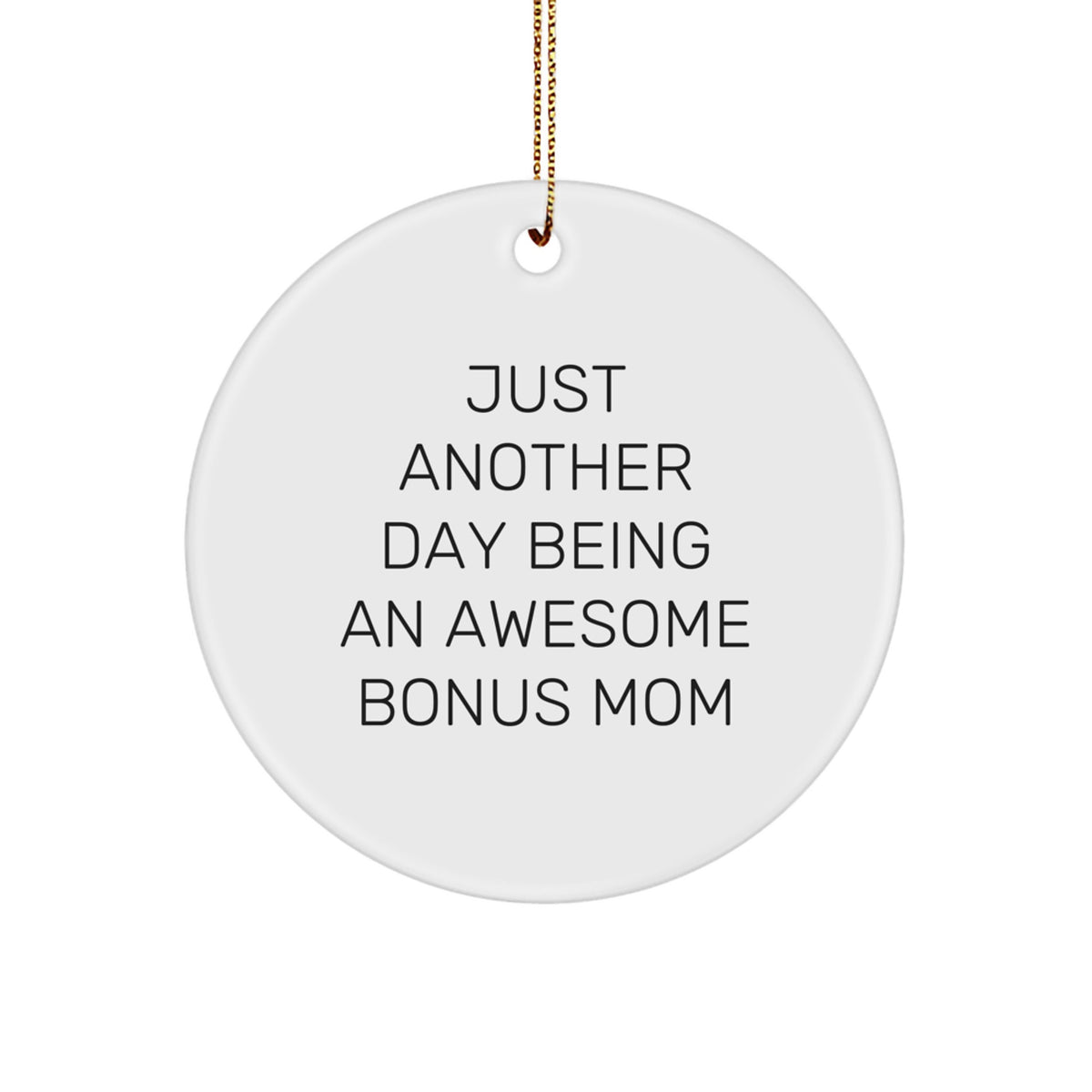 Awesome Bonus Mom Keepsake Christmas Ornament for Her Gift - Image 1