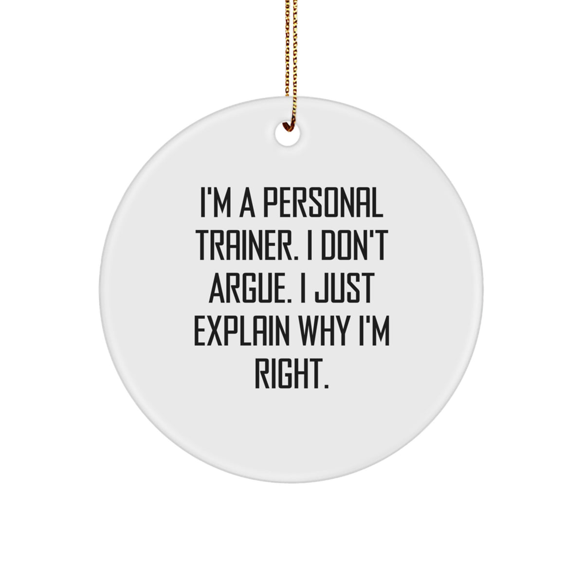 Funny Personal Trainer Christmas Ornament for Friends – Novelty Gift - Image 1