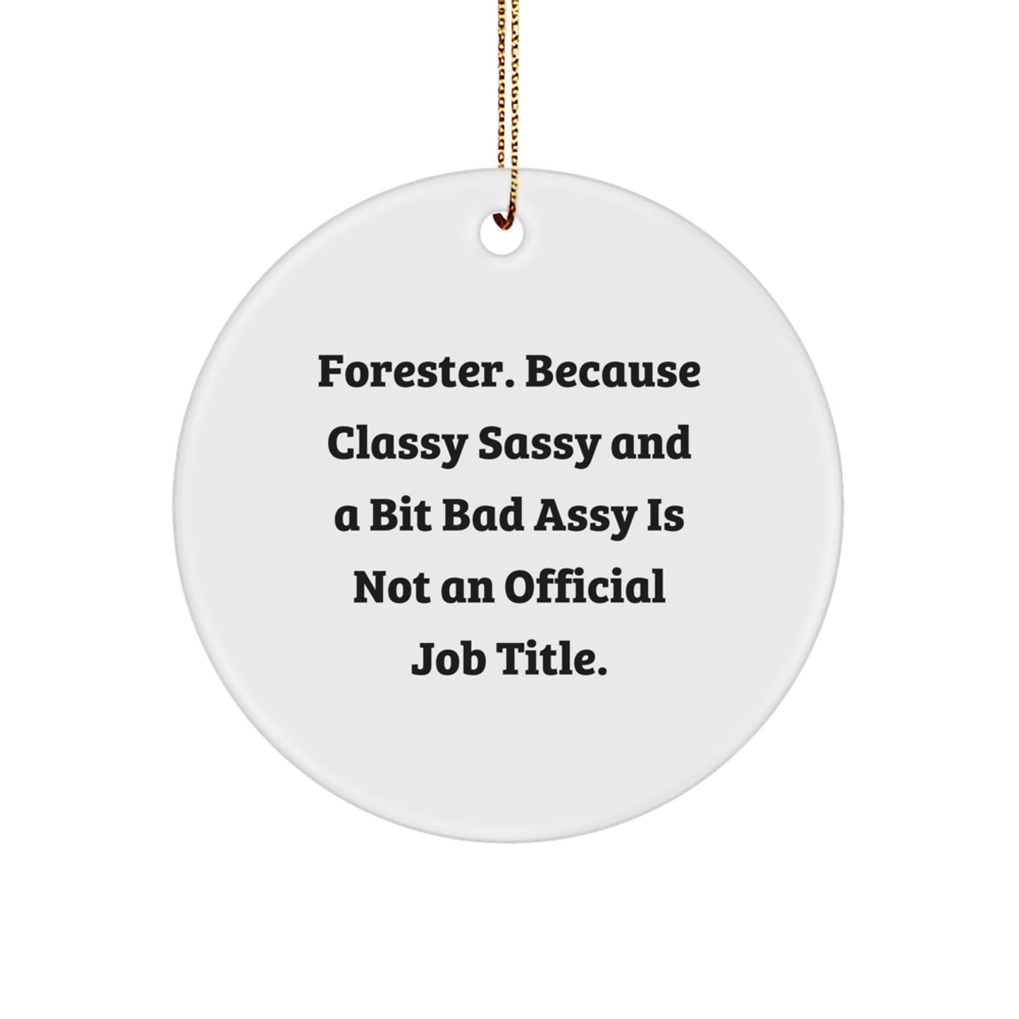 Forester Circle Ornament Funny Quote Gifts from Friends and Family for Christmas Unique - Image 1