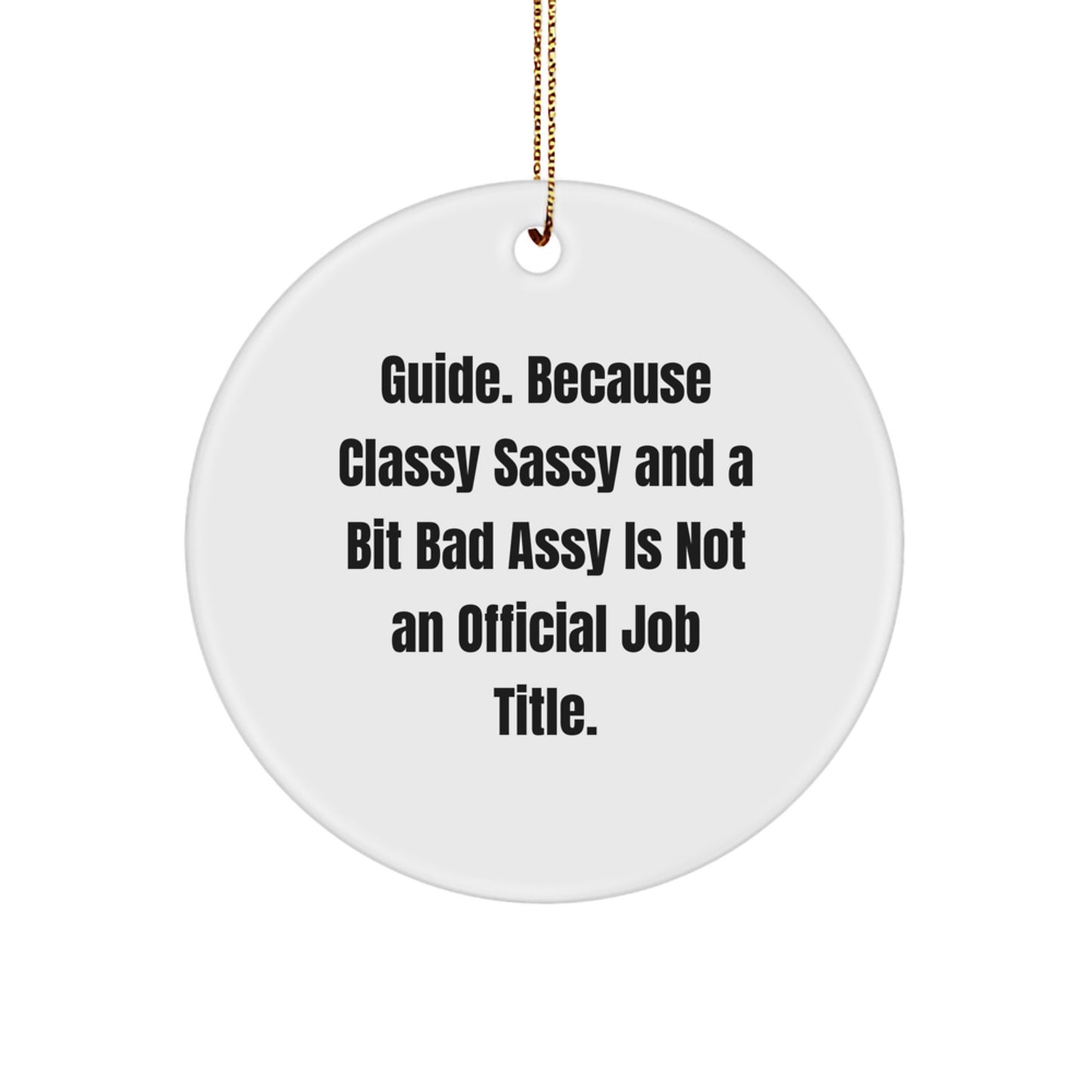 Funny Guide Circle Ornaments Gifts for Guide Women from Men - Unique Christmas Unique Gift Ideas - Image 1