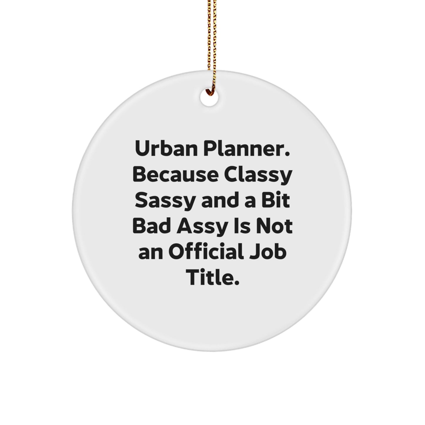 Urban Planner Gifts, Funny Quote Circle Ornament, Gifts from Friends to Urban Planner, Christmas Unique Gifts for Women - Image 1