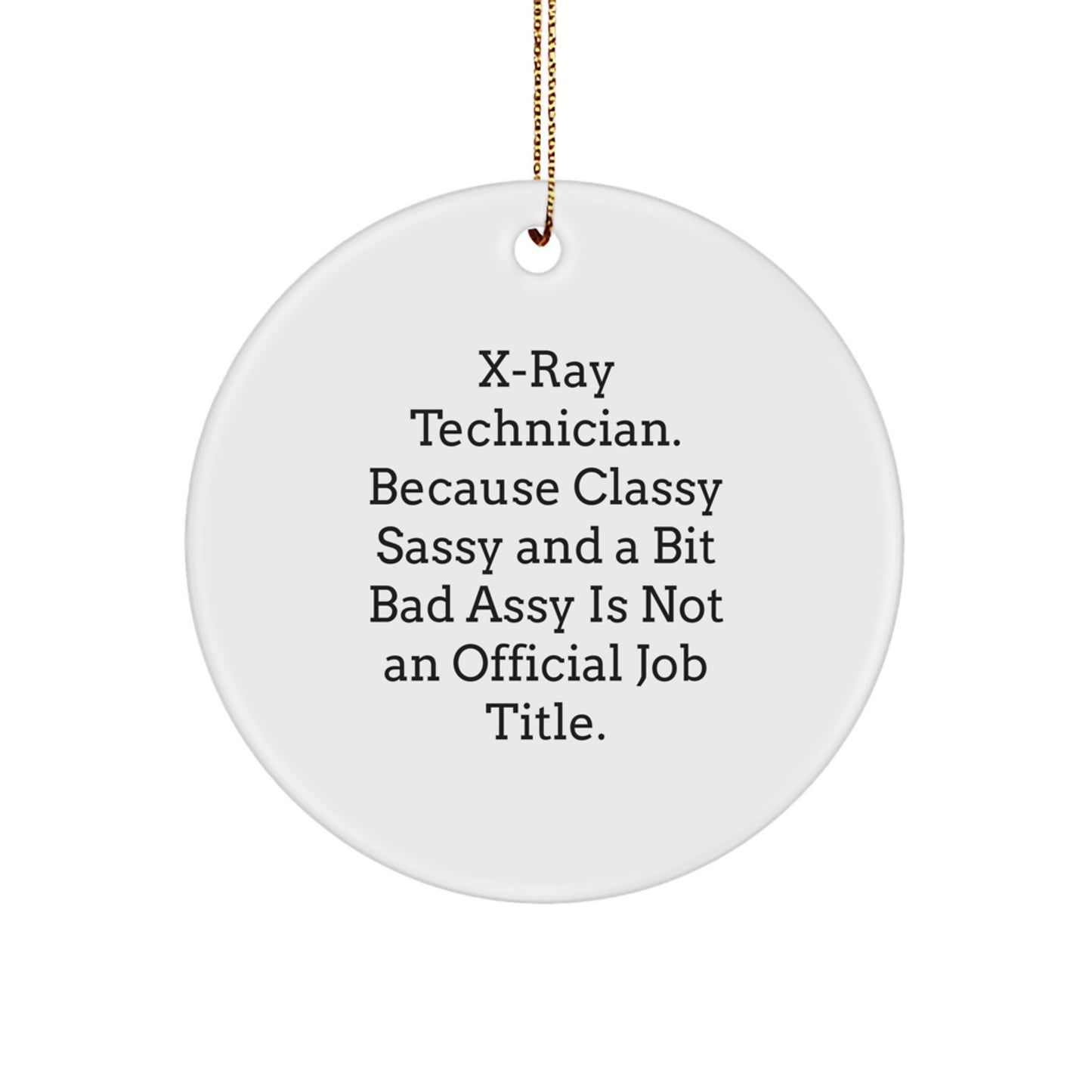 X-Ray Technician Gifts: Funny Circle Ornament, Gifts from Family for X-Ray Technician, Unique Christmas Unique Gifts - Image 1
