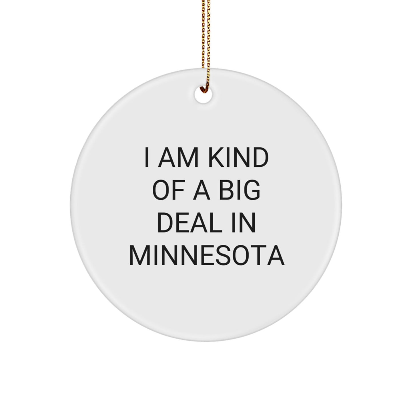 Minnesota Circle Ornament, Funny Quote I Am Kind Of A Prime Selection In Minnesota, Gifts from Friends for Family, Christmas Unique Ornament - Image 1