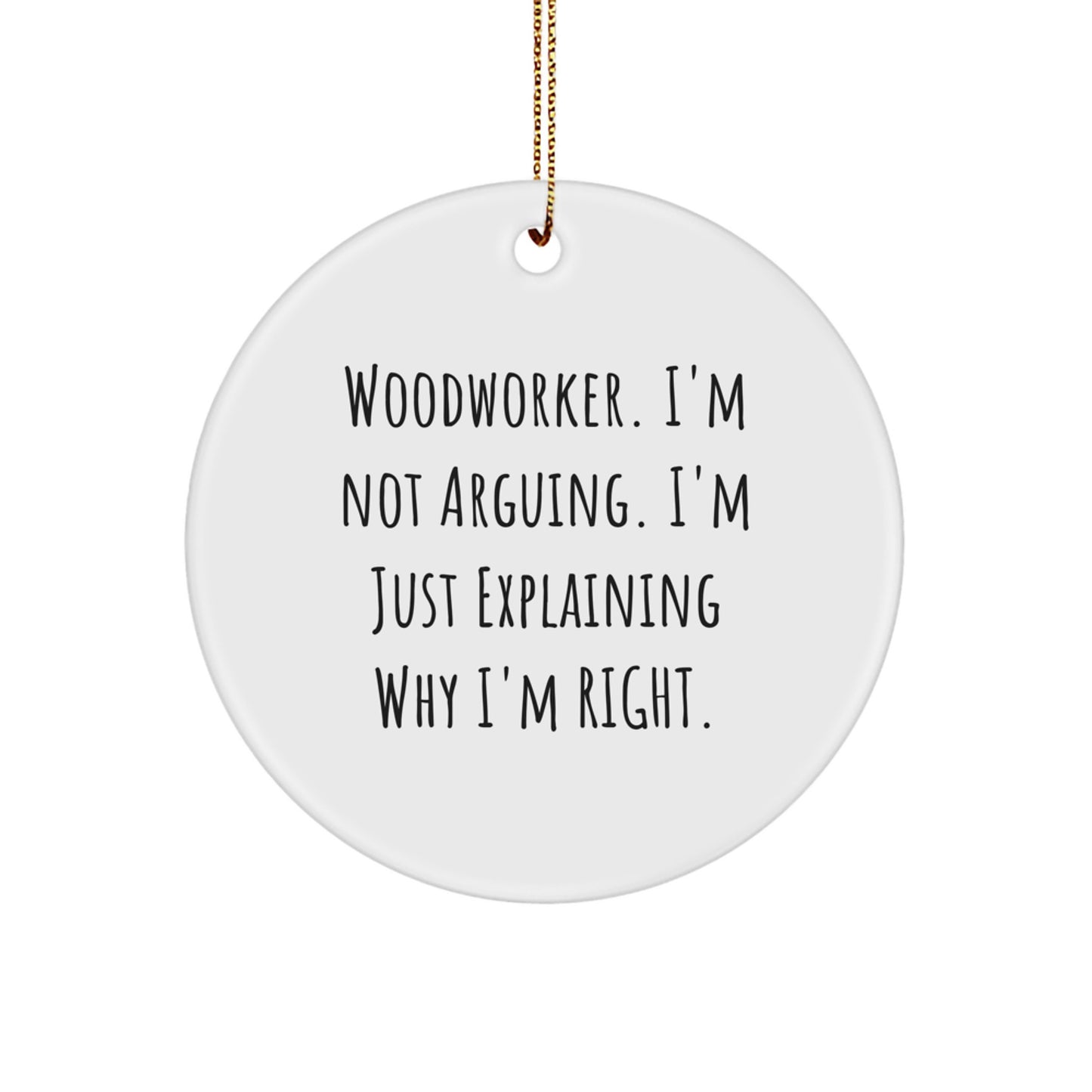 Christmas Unique Gift for Her Woodworker Ornament Present – Funny Humor - Image 1