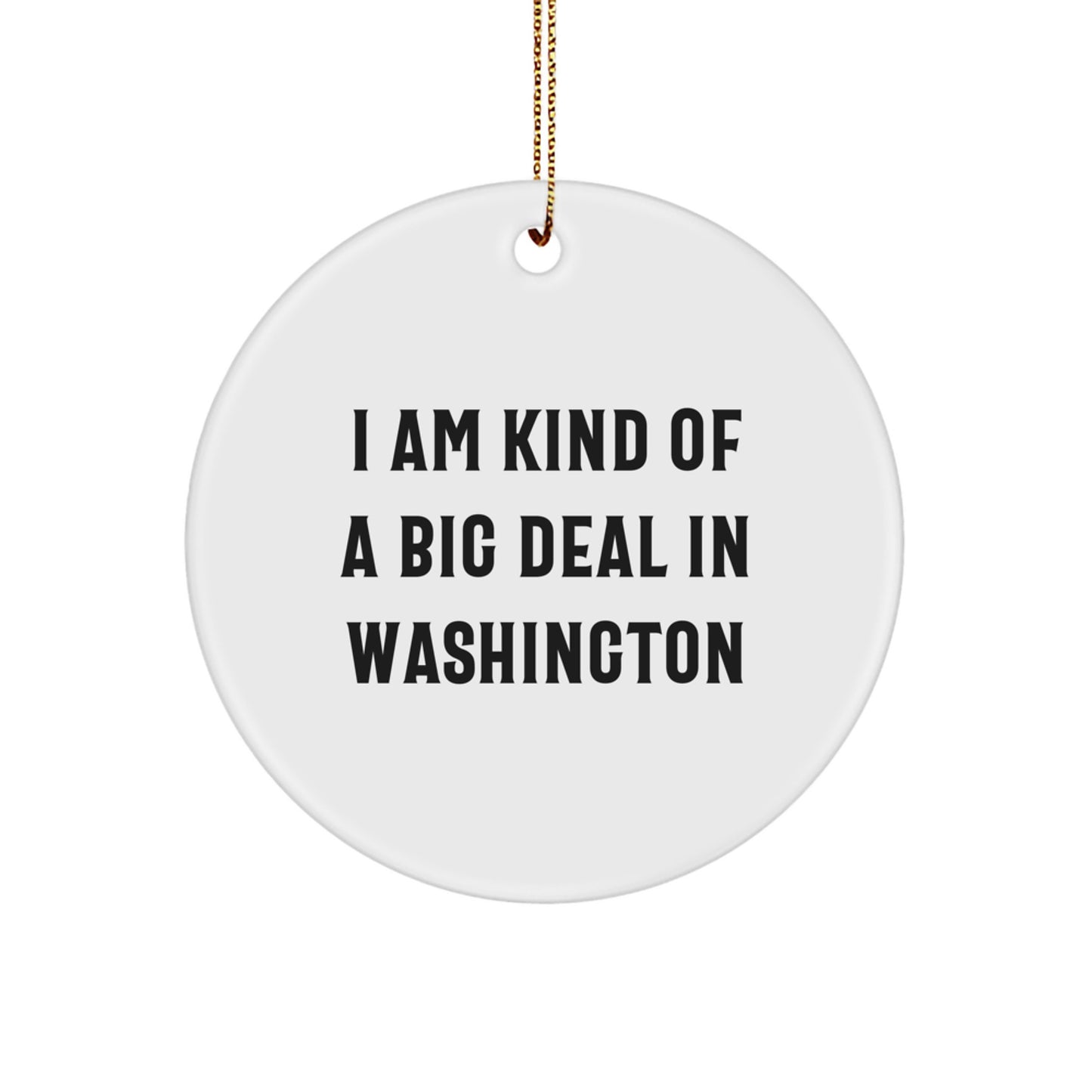 Funny Washington Circle Ornament Gifts from Friends and Family - I'm Kind Of A Prime Selection In Washington - Image 1