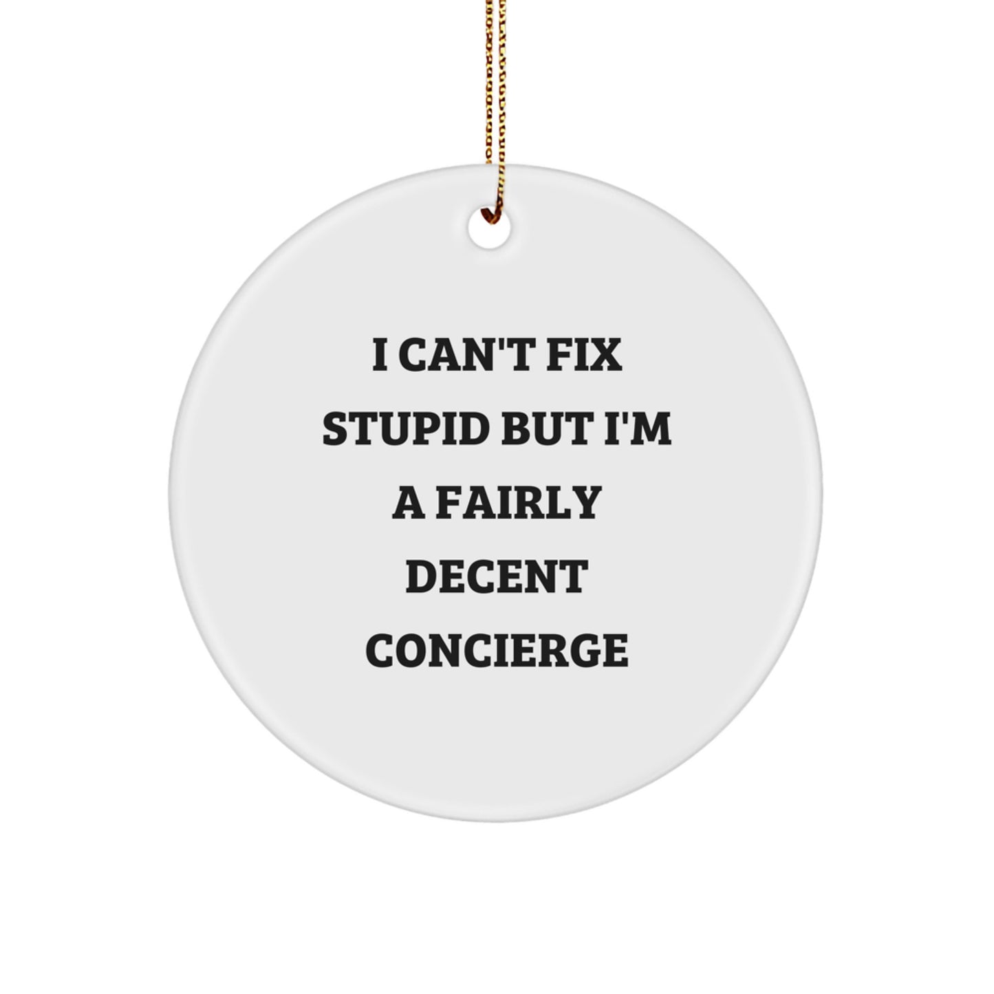 Funny Concierge Gifts from Men to Coworkers for Christmas Unique Circle Ornaments - Image 1