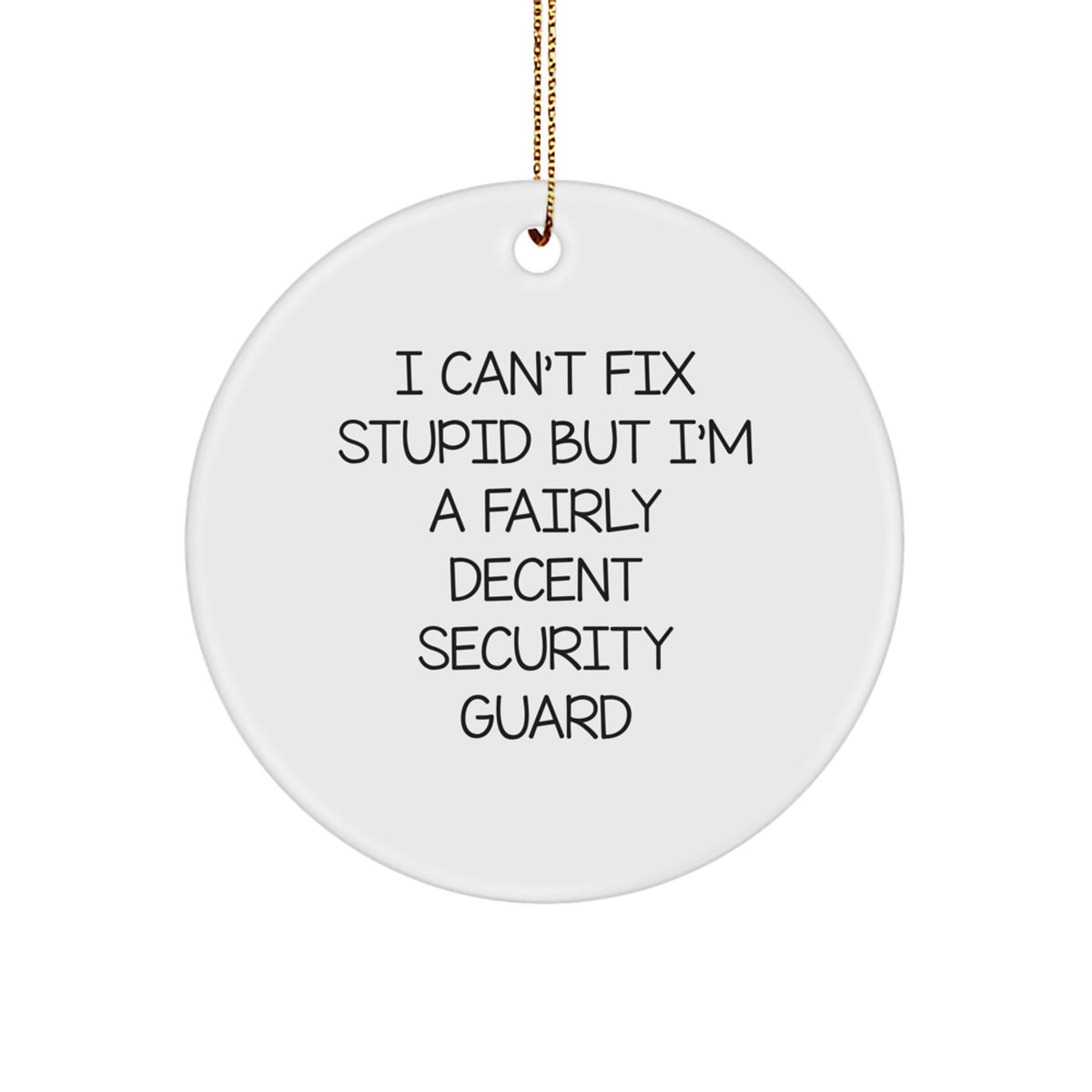 Sassy Security Guard Christmas Ornament for Friends Gift Novelty Fun - Image 1