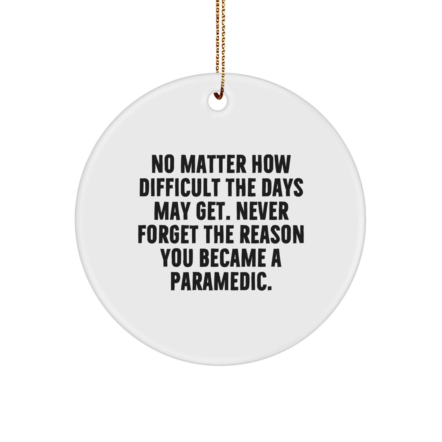 Rescue Worker Gifts from Friends, Unique Rescue Worker Circle Ornament with Inspirational Quote, Christmas Ornaments for Rescue Worker, Men, Women, or Family - Image 1