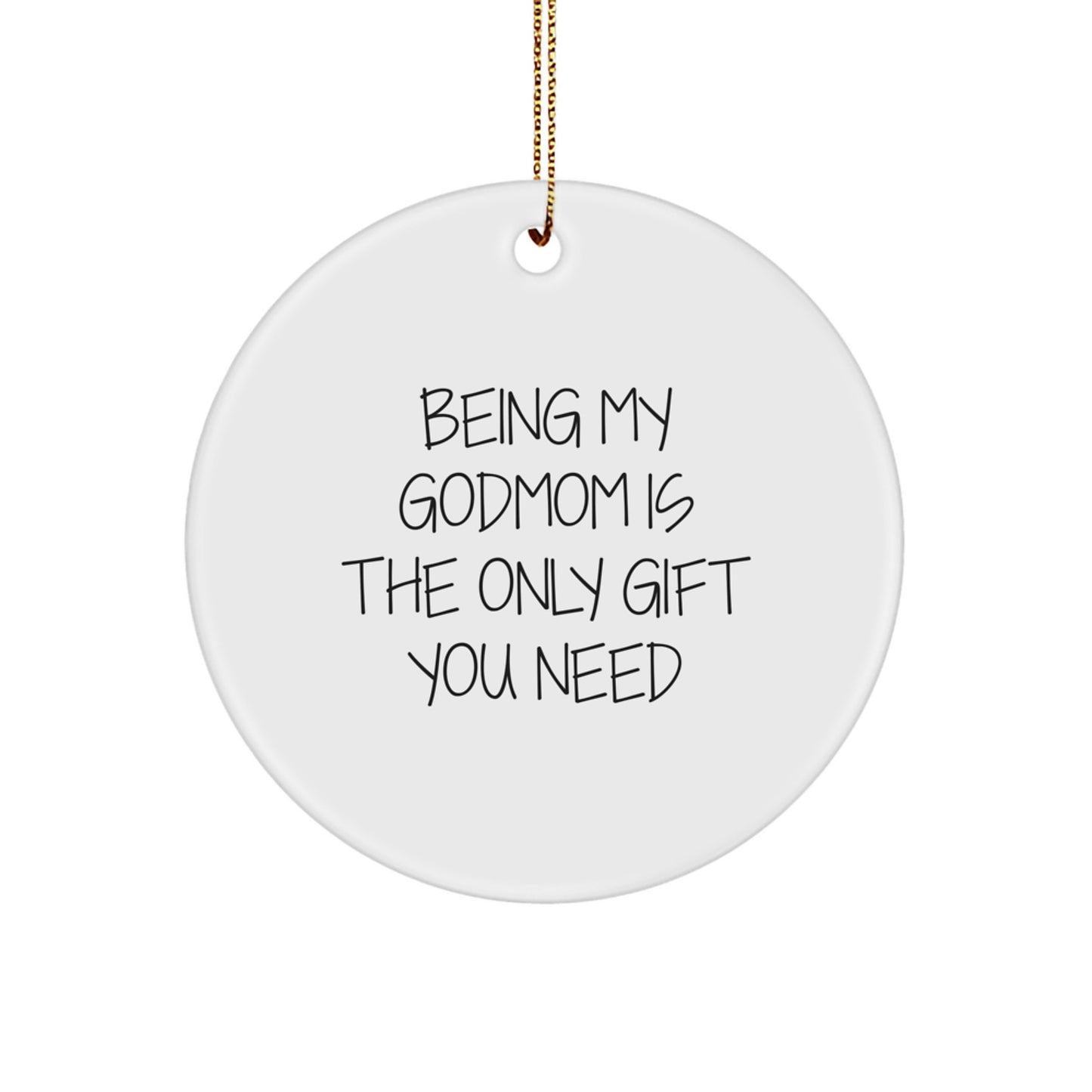 Godmom Keepsake Christmas Ornament for Him Gift - Image 1