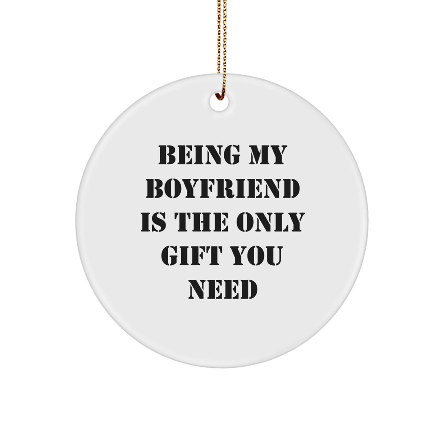 Funny Sweetheart Gifts from Me to You, Circle Ornament Inspirational Quote Christmas Unique Gifts - Image 1