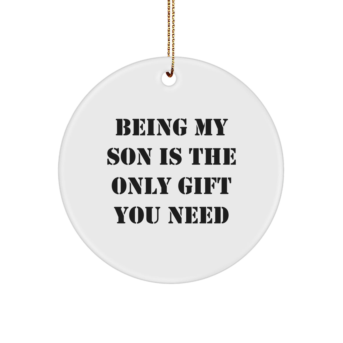 Son Circle Ornament Favorite Christmas Unique Gift for a Sibling - Image 1