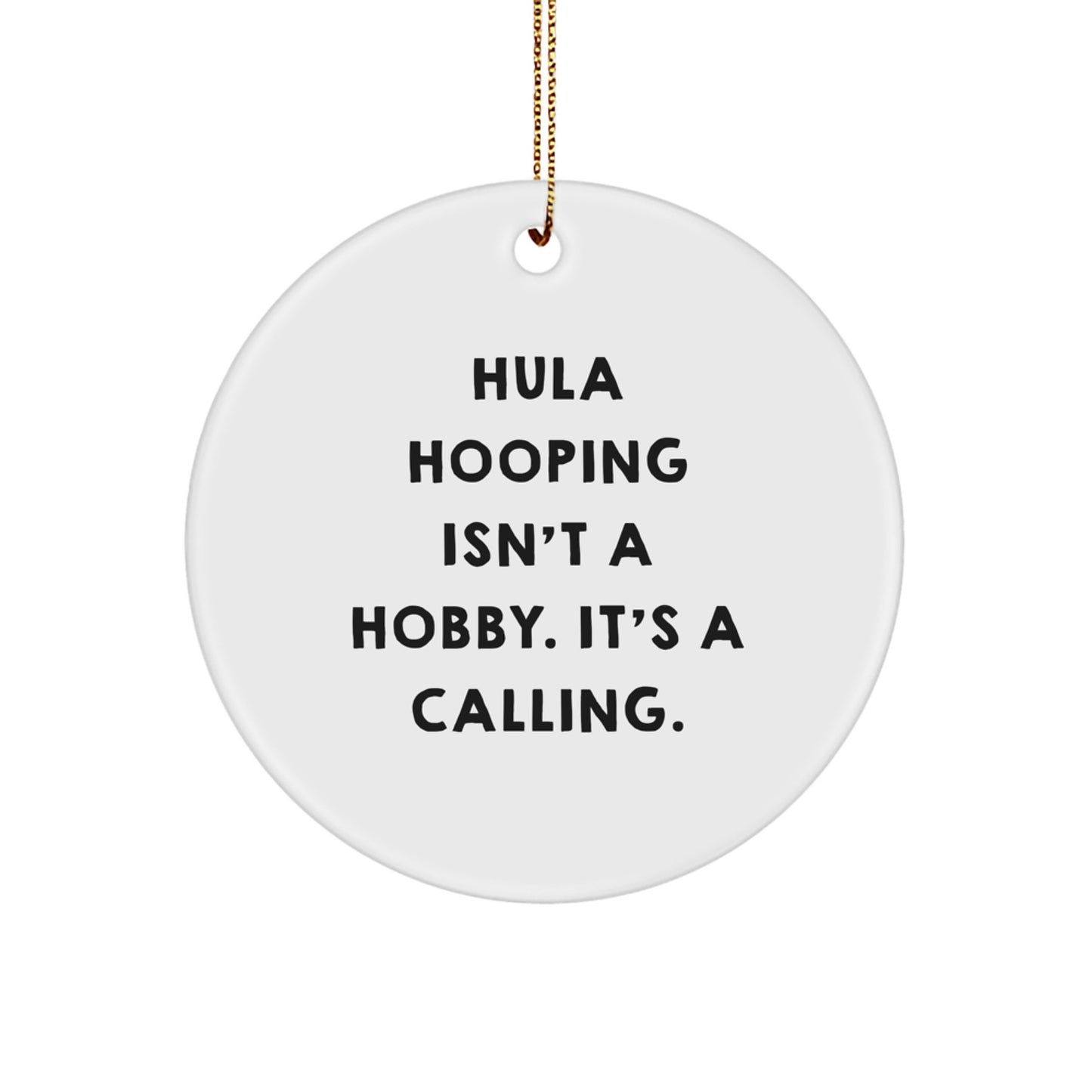 Christmas Unique Gift Ornament for Her Hula Hooping Calling Present - Image 1