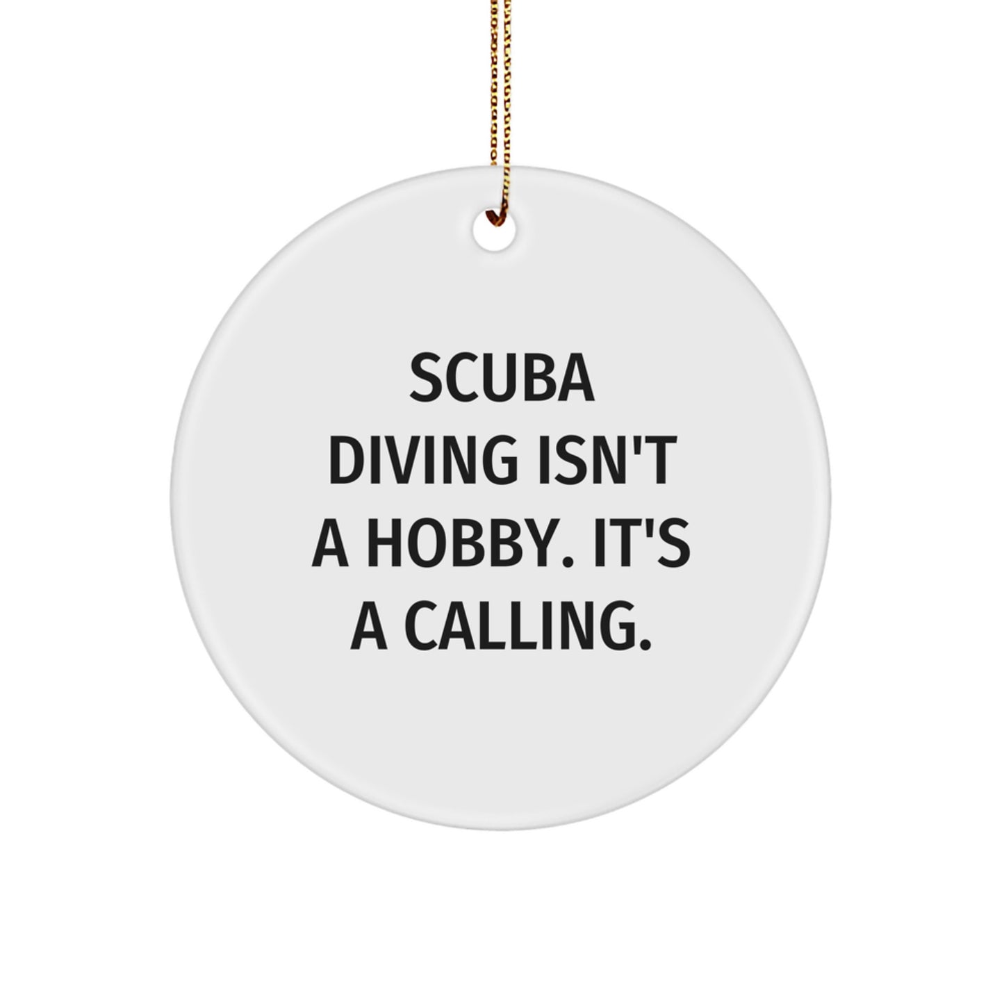 Bold Scuba Diving Christmas Ornament Novelty for Friends Gift - Image 1