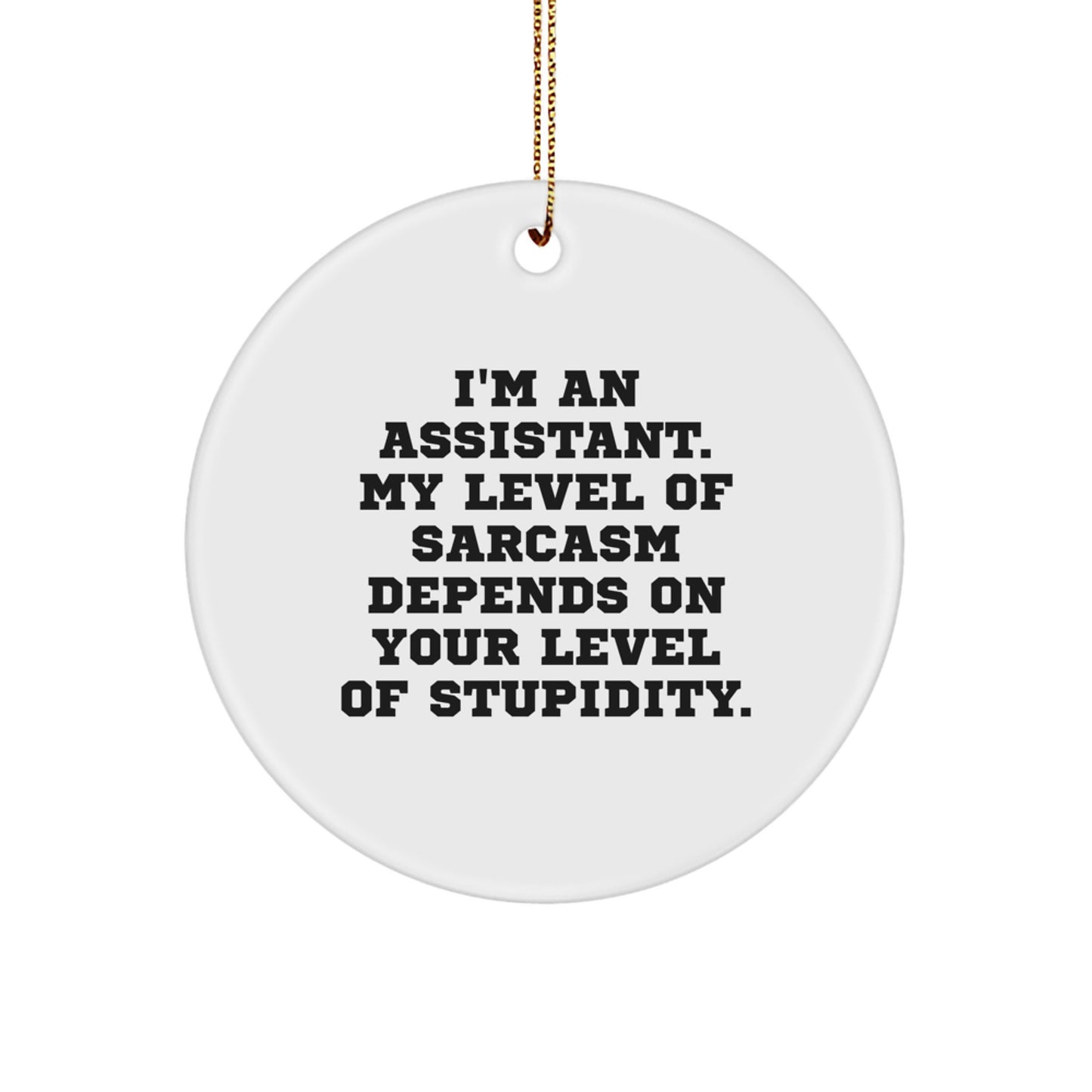 Funny Assistant Gifts for Men from - I'm an Assistant Circle Ornament for Christmas - Image 1