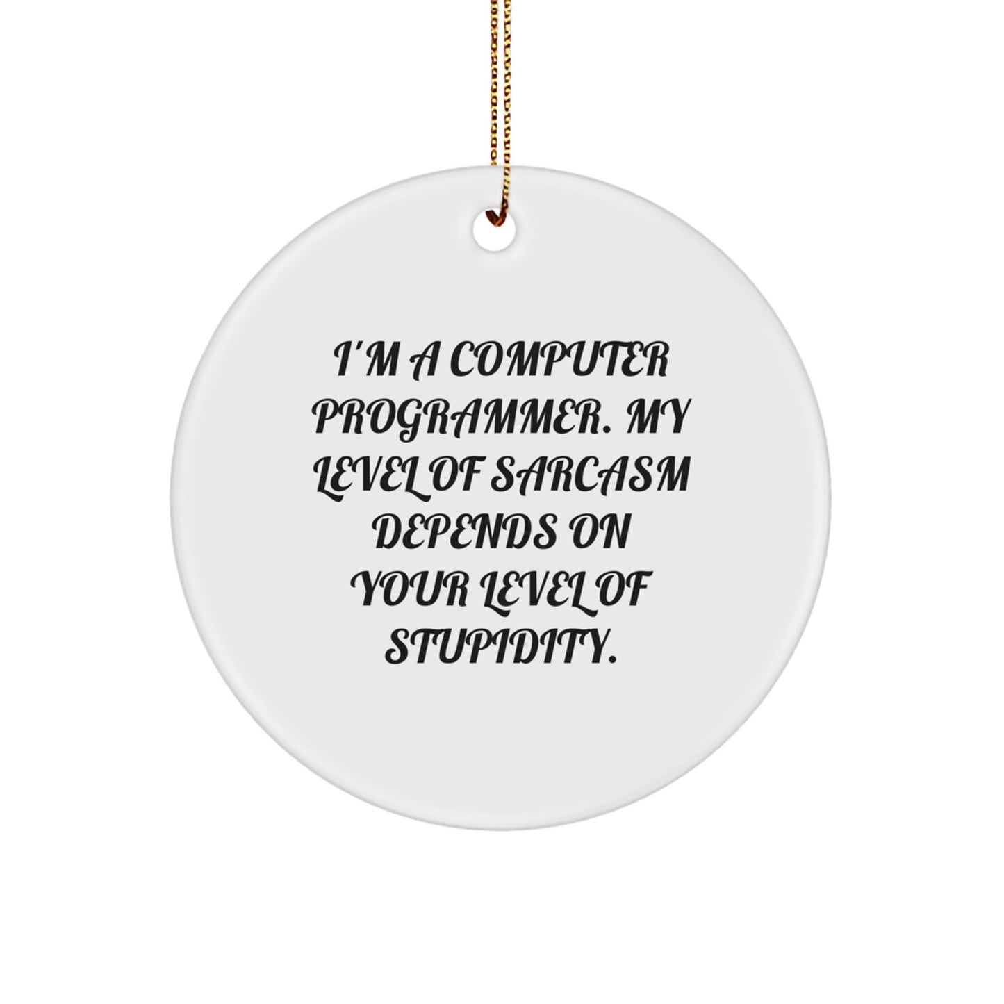 Witty Computer Programmer Christmas Ornament for Friends Gift - Image 1
