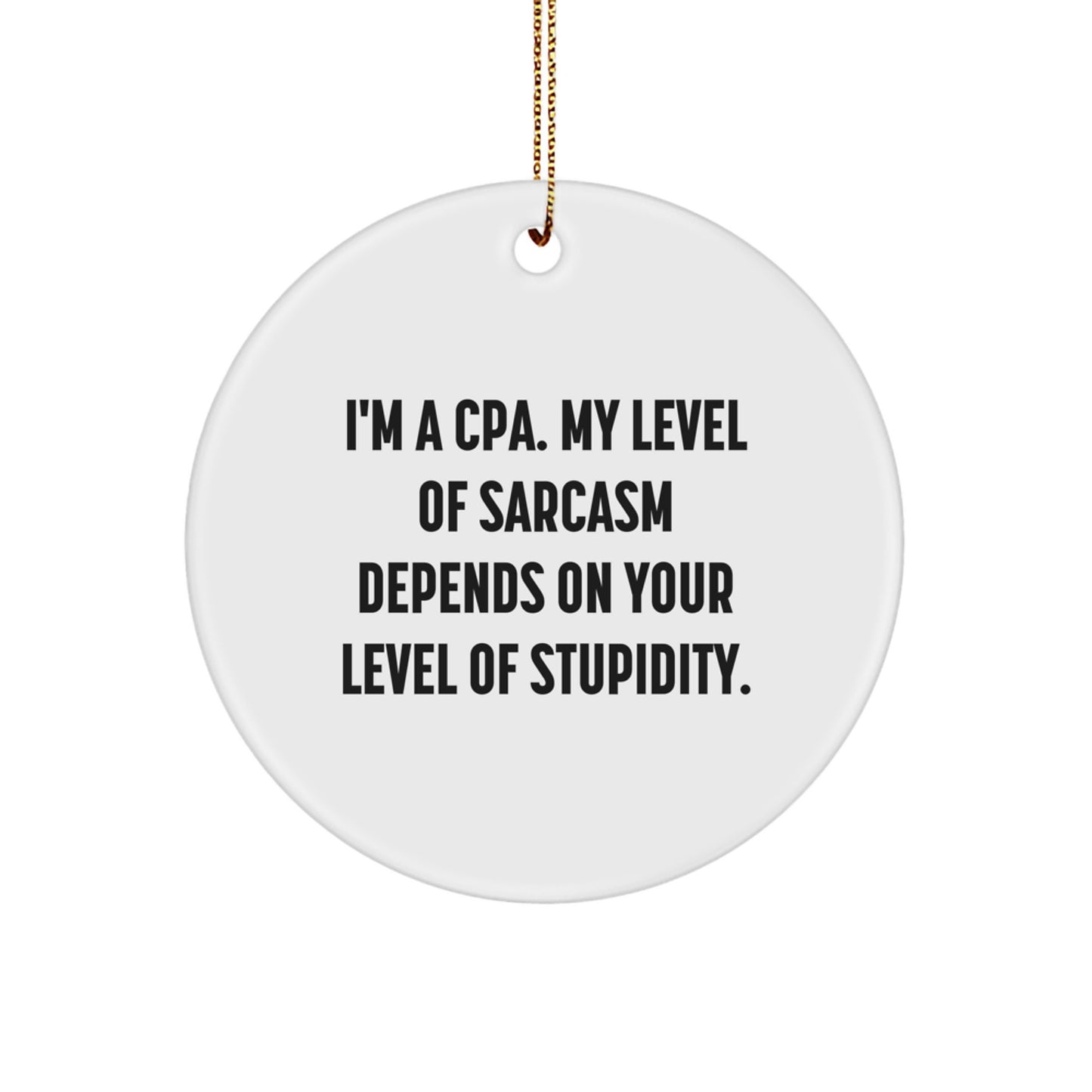 Funny CPA Christmas Circle Ornament Gifts from Friends and Family to Celebrate the Holiday Season - Image 1
