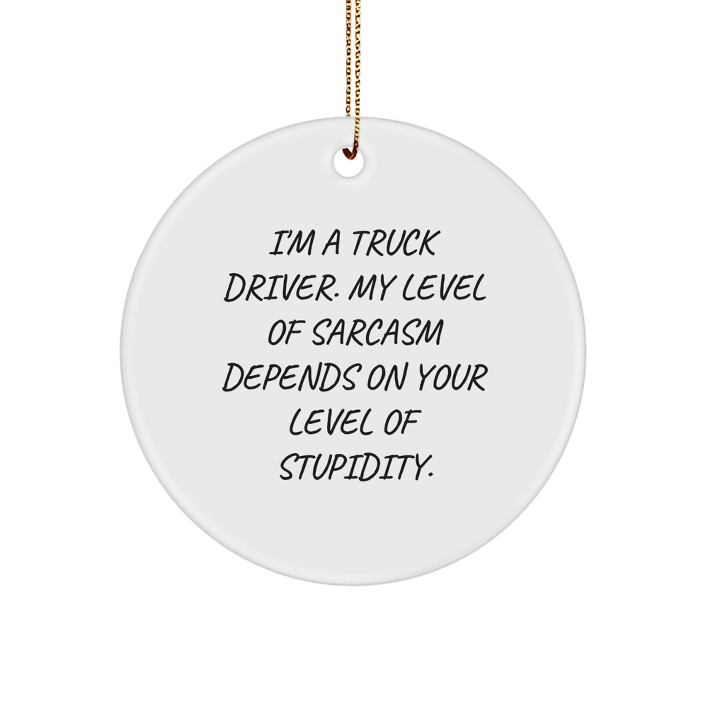 Funny Truck Driver Gifts for Men - I'm A Truck Driver Circle Ornament, Unique Christmas Decorations from Friends, Coworkers, Family - Image 1