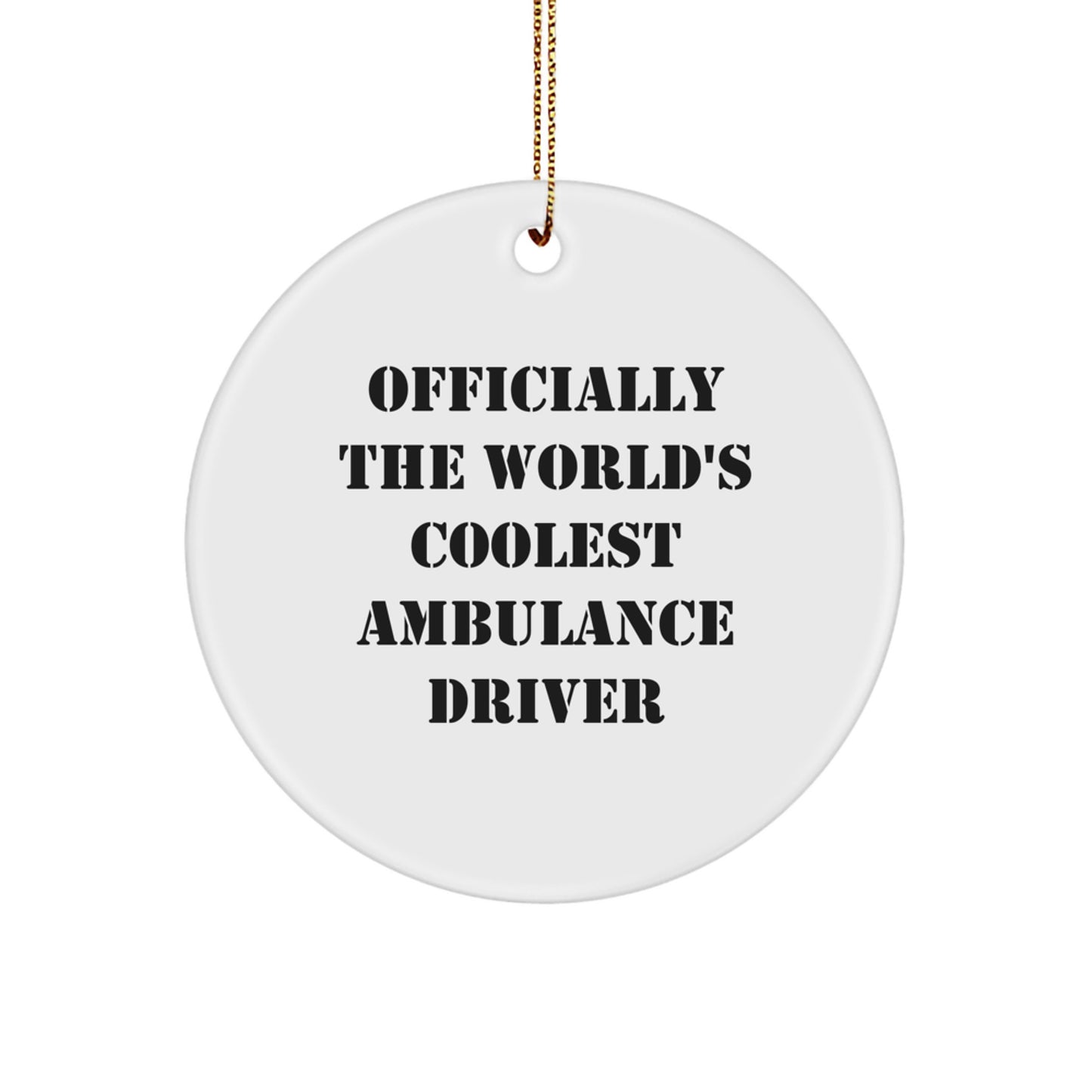 Ambulance Driver Keepsake Christmas Ornament for Him Gift - Image 1