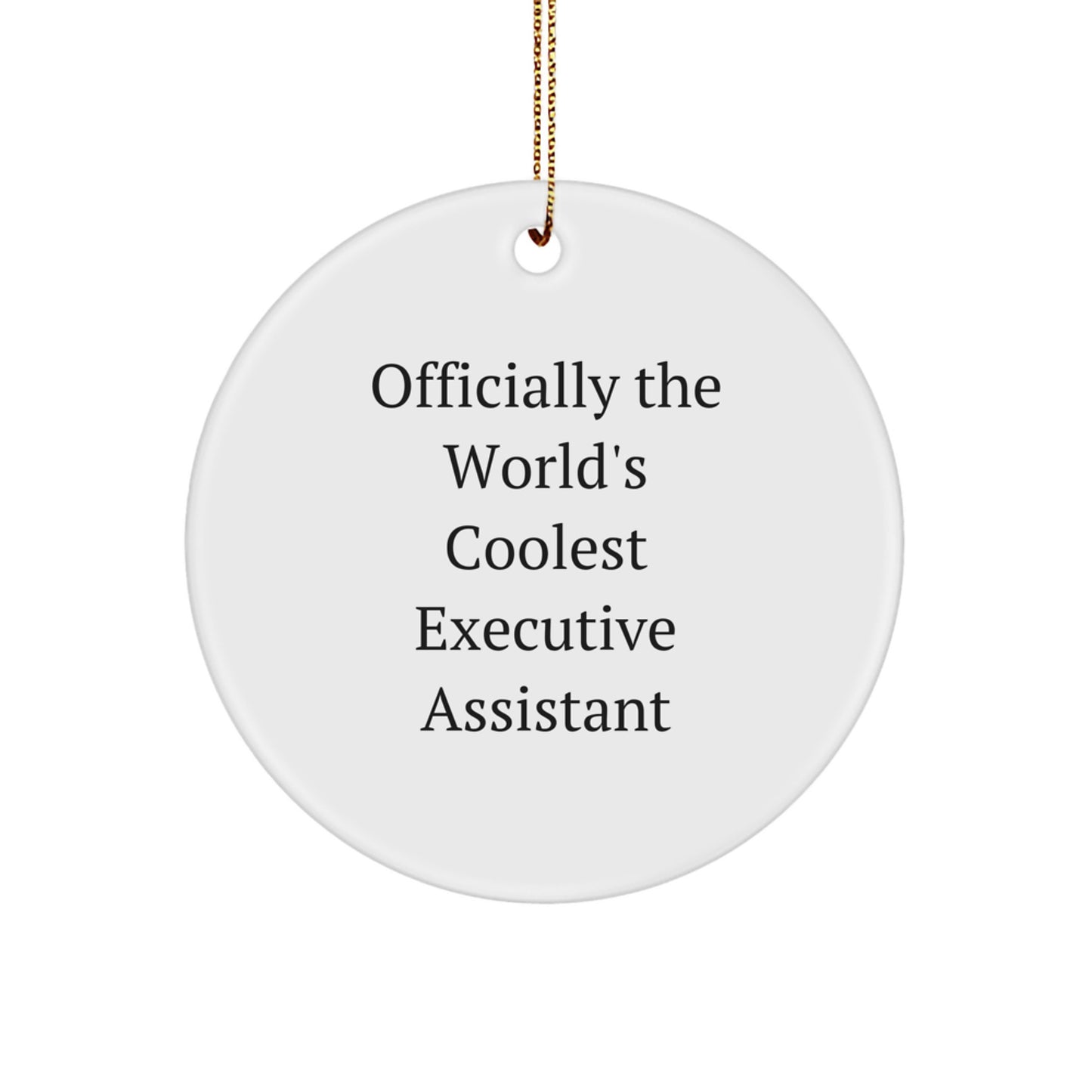 Christmas Unique Gift Executive Assistant Circle Ornament Cool for Teens - Image 1